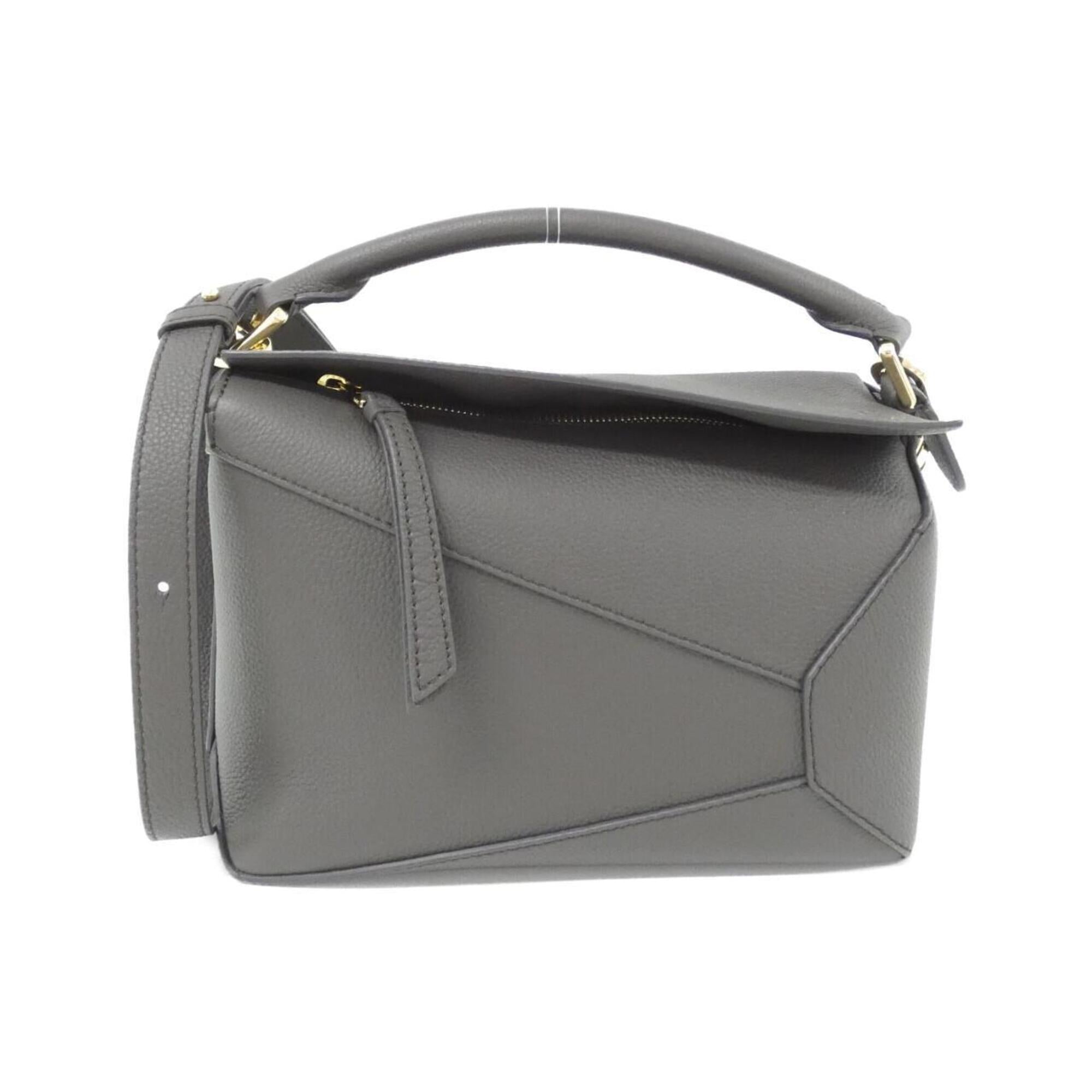 Loewe Dark Gray Leather Handbag (Pre-Owned)