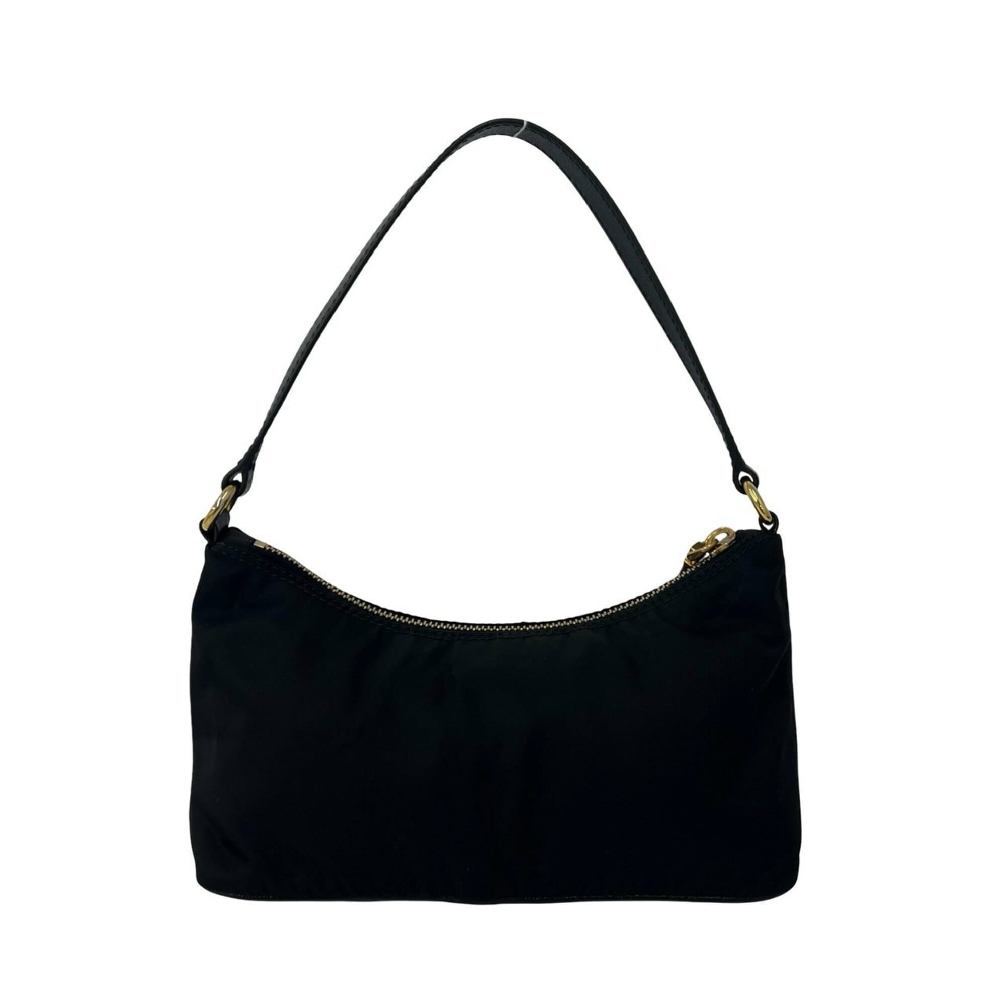 Prada Black Leather Nylon Handbag Pouch (Pre-Owned)