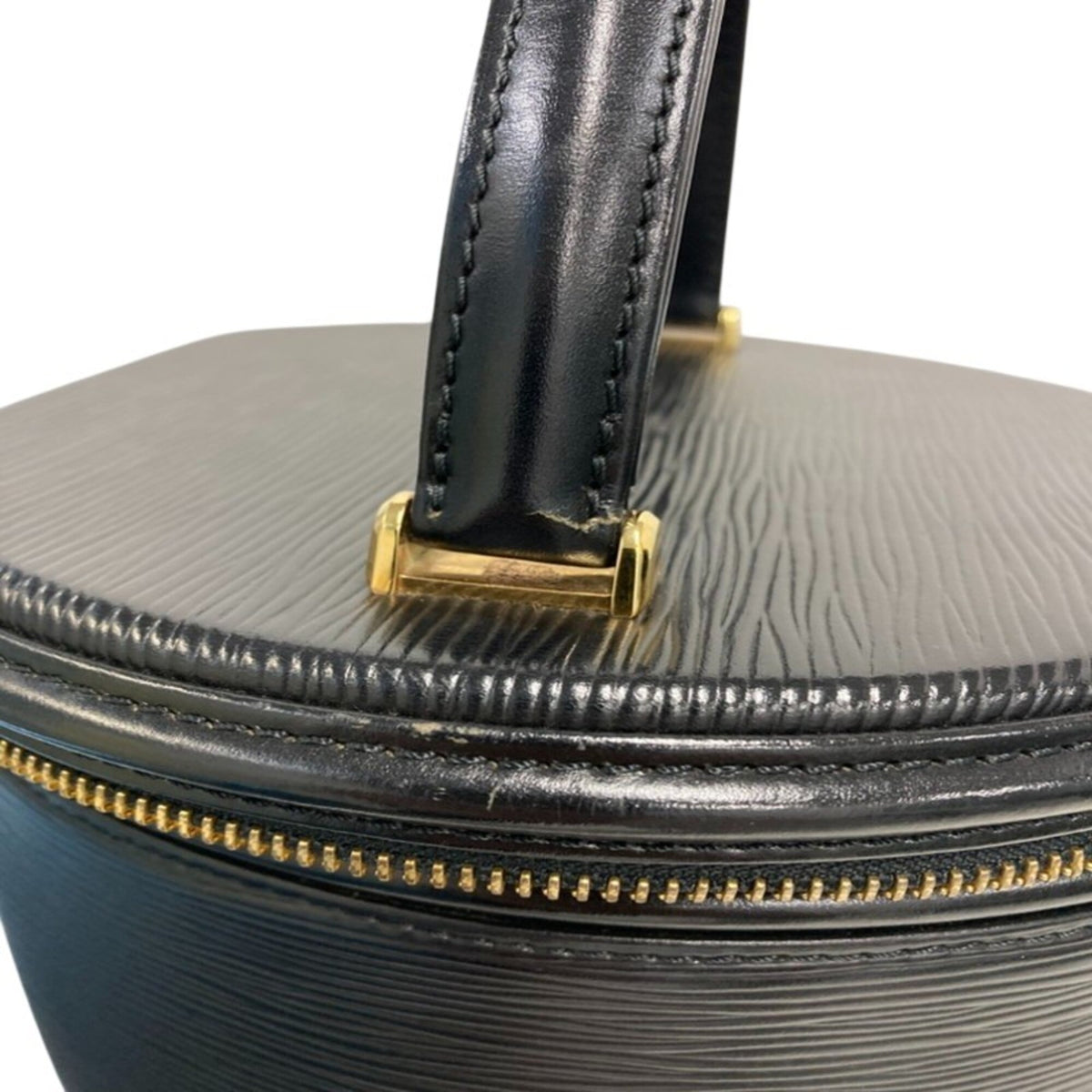 Louis Vuitton Black Noir Leather Handbag Vanity Bag (Pre-Owned)