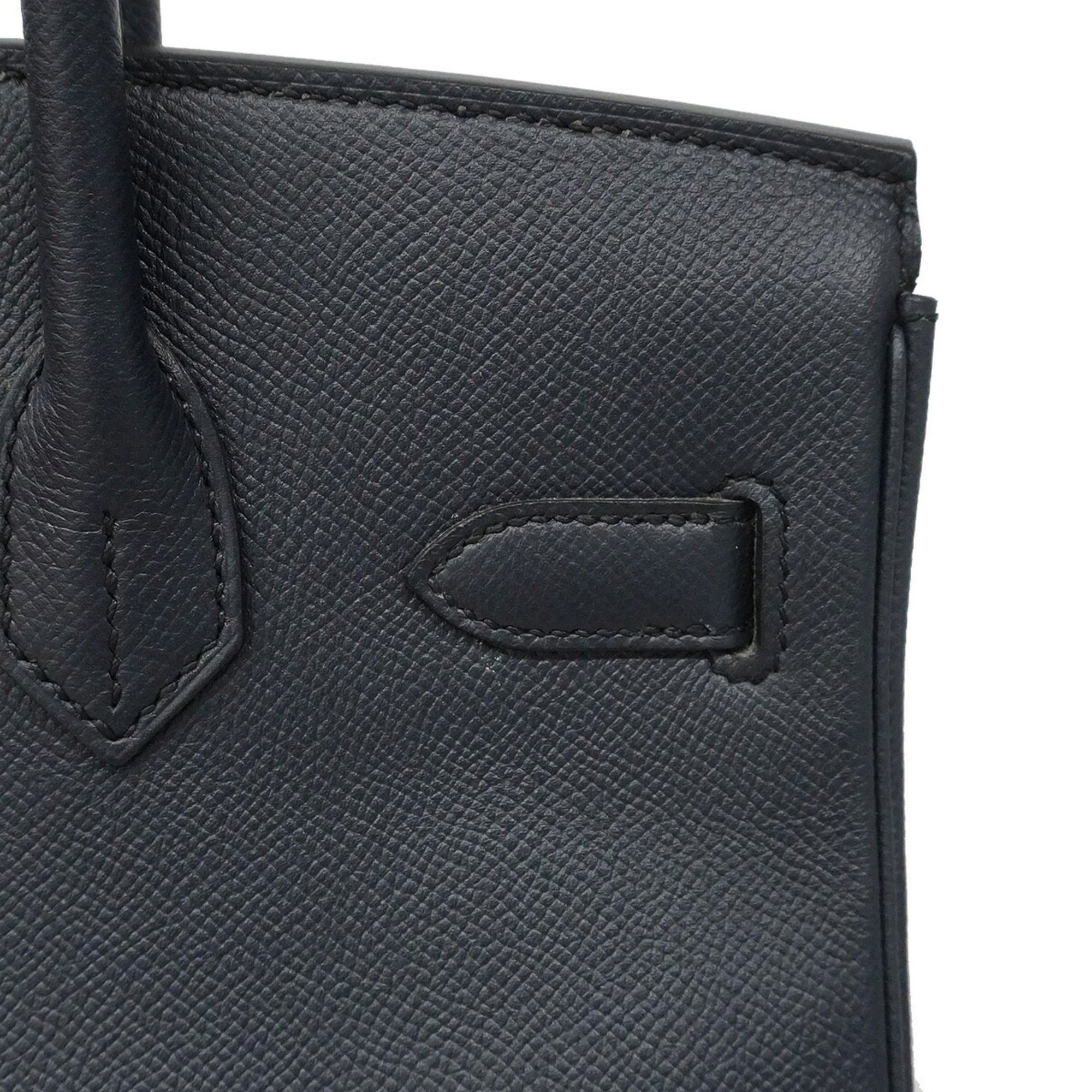 Hermes Blue Nuit Leather Handbag (Pre-Owned)