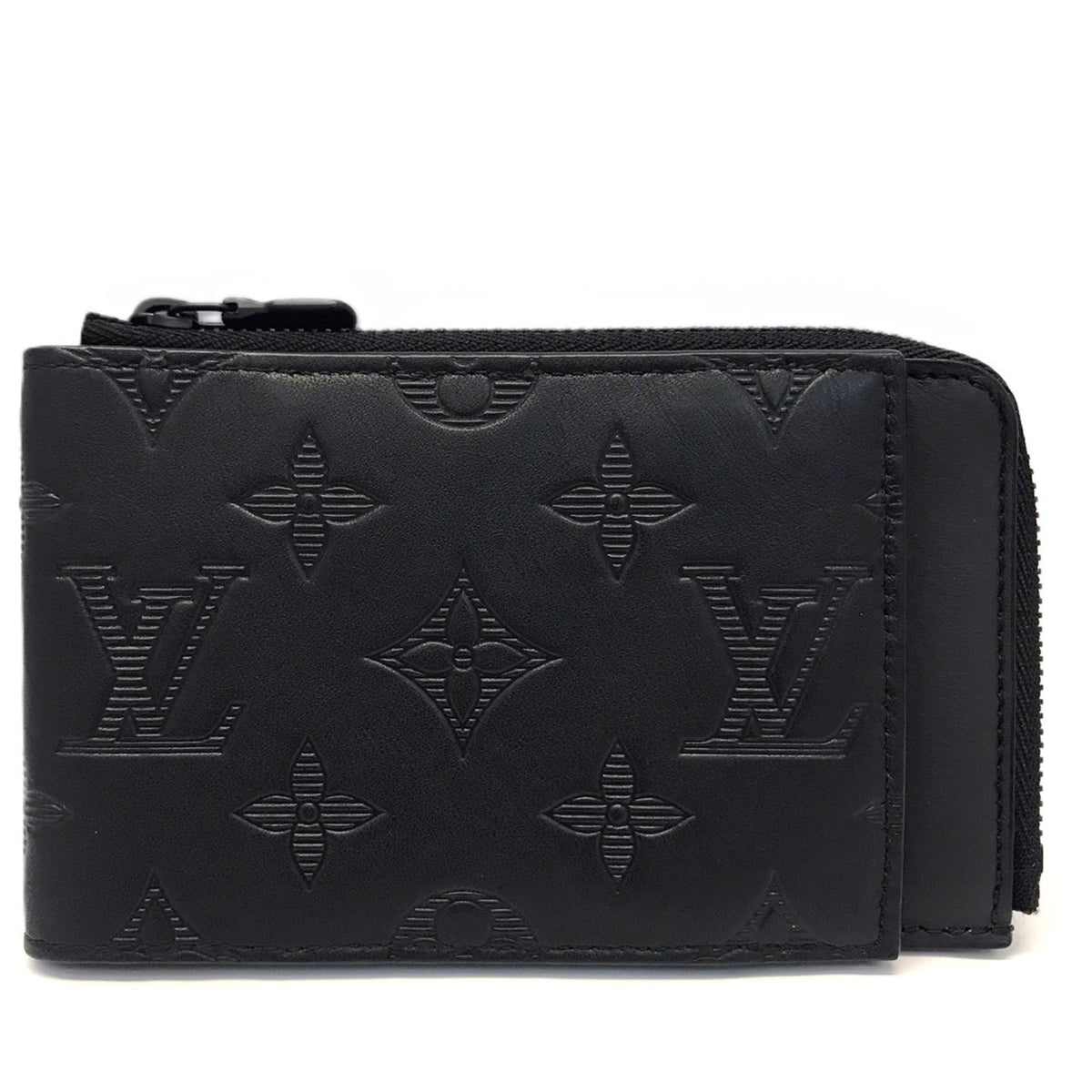 Louis Vuitton Monogram Shadow Black Noir Monogram Shadow Wallet (Bi-Fold) (Pre-Owned)