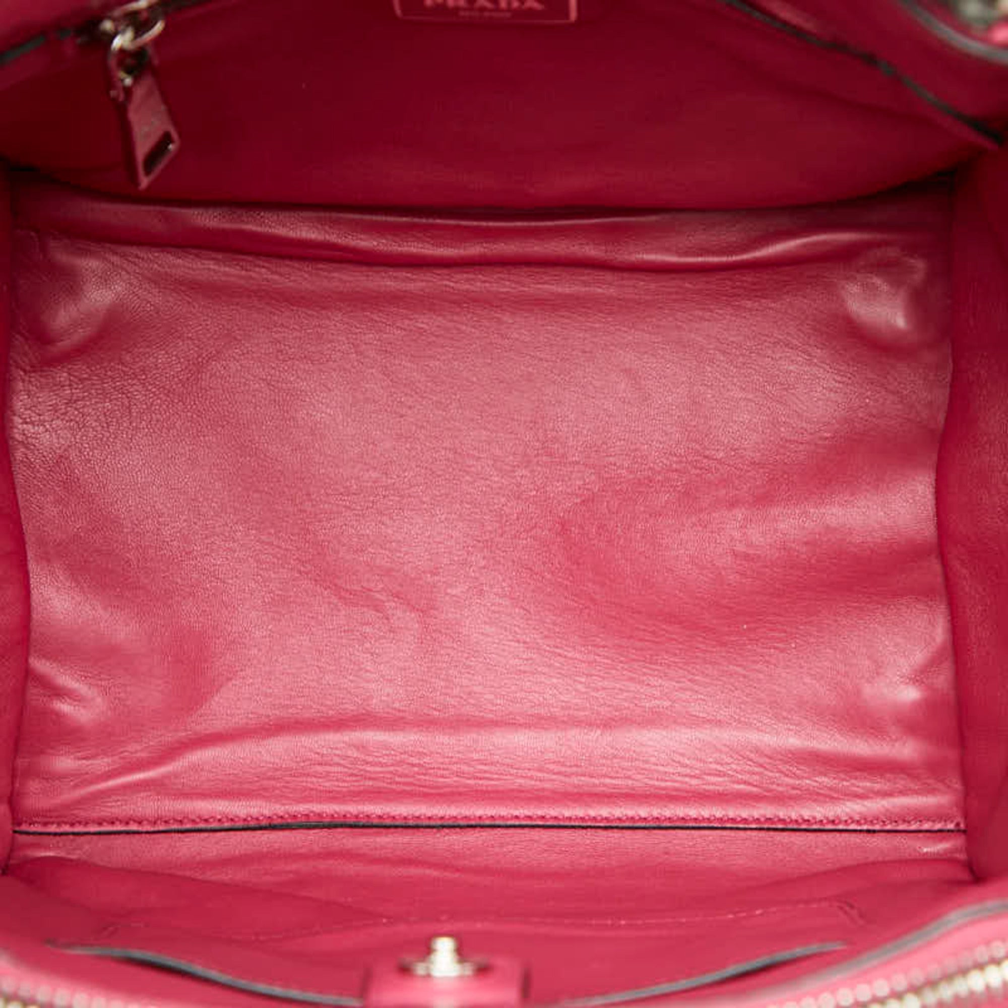 Prada Pink Suede Handbag Shoulder Bag (Pre-Owned)