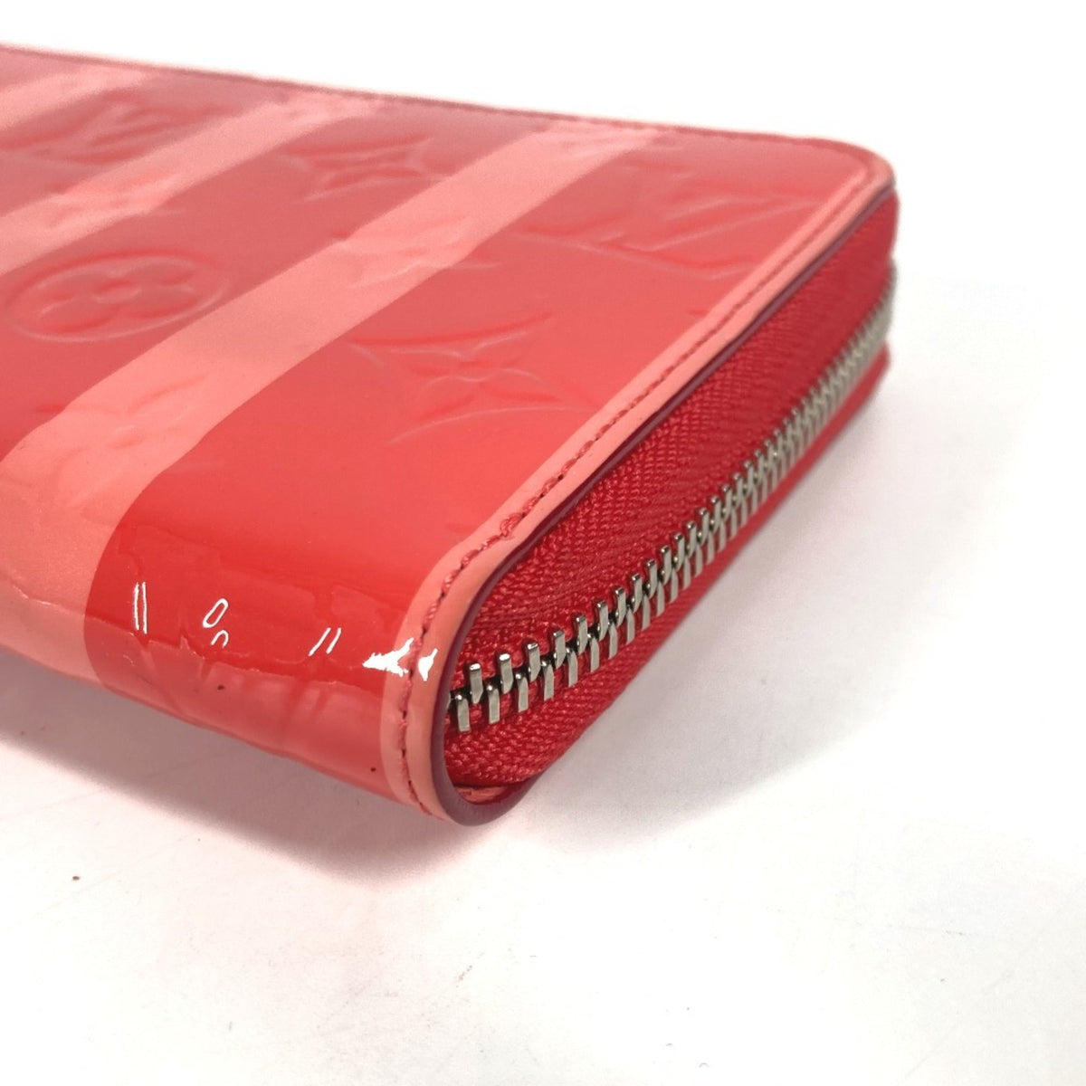 Louis Vuitton Pink Poppy Petal Monogram Vernis Rayures Long Wallet (Bi-Fold) (Pre-Owned)