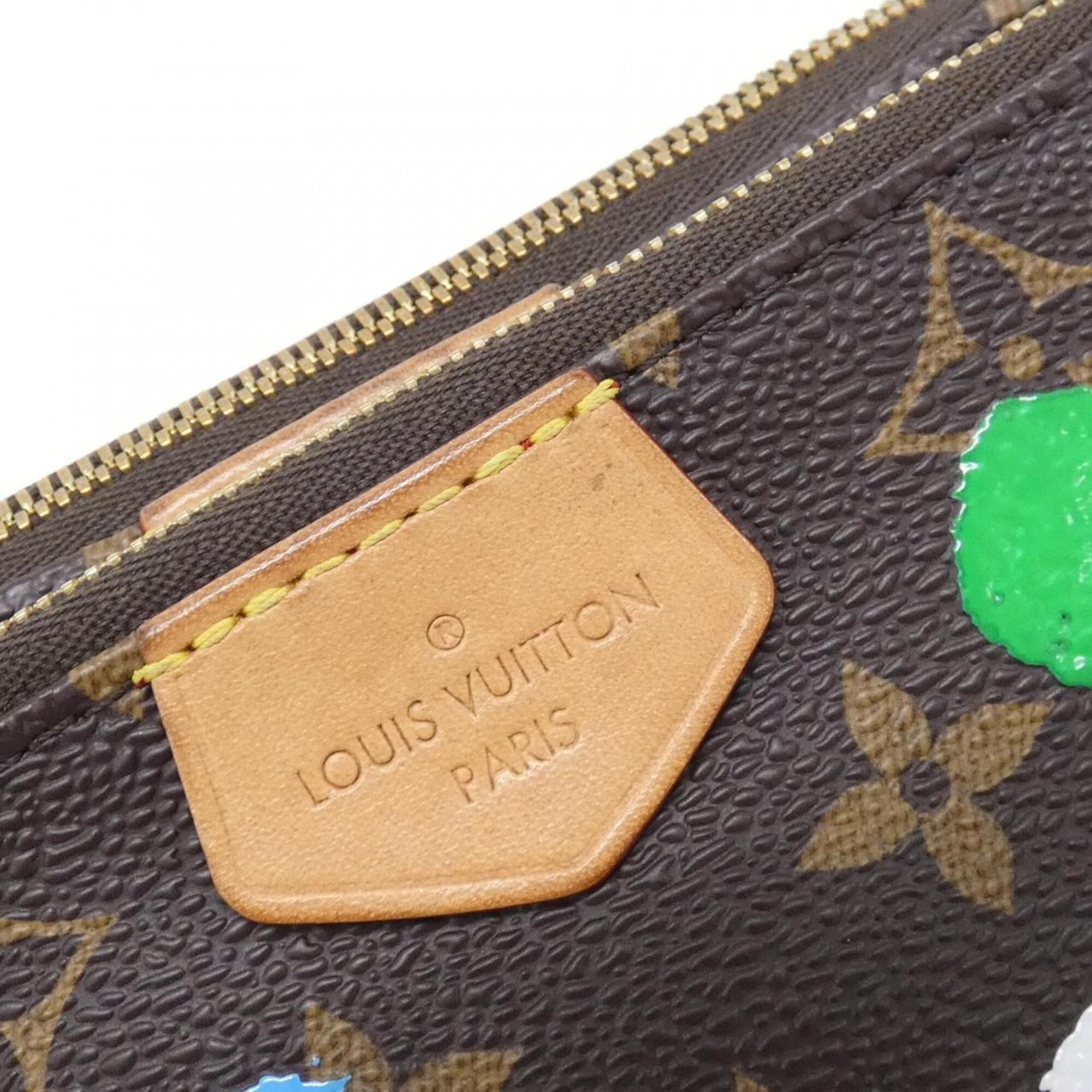 Louis Vuitton Brown Coated Canvas Pochette Shoulder Bag (Pre-Owned)