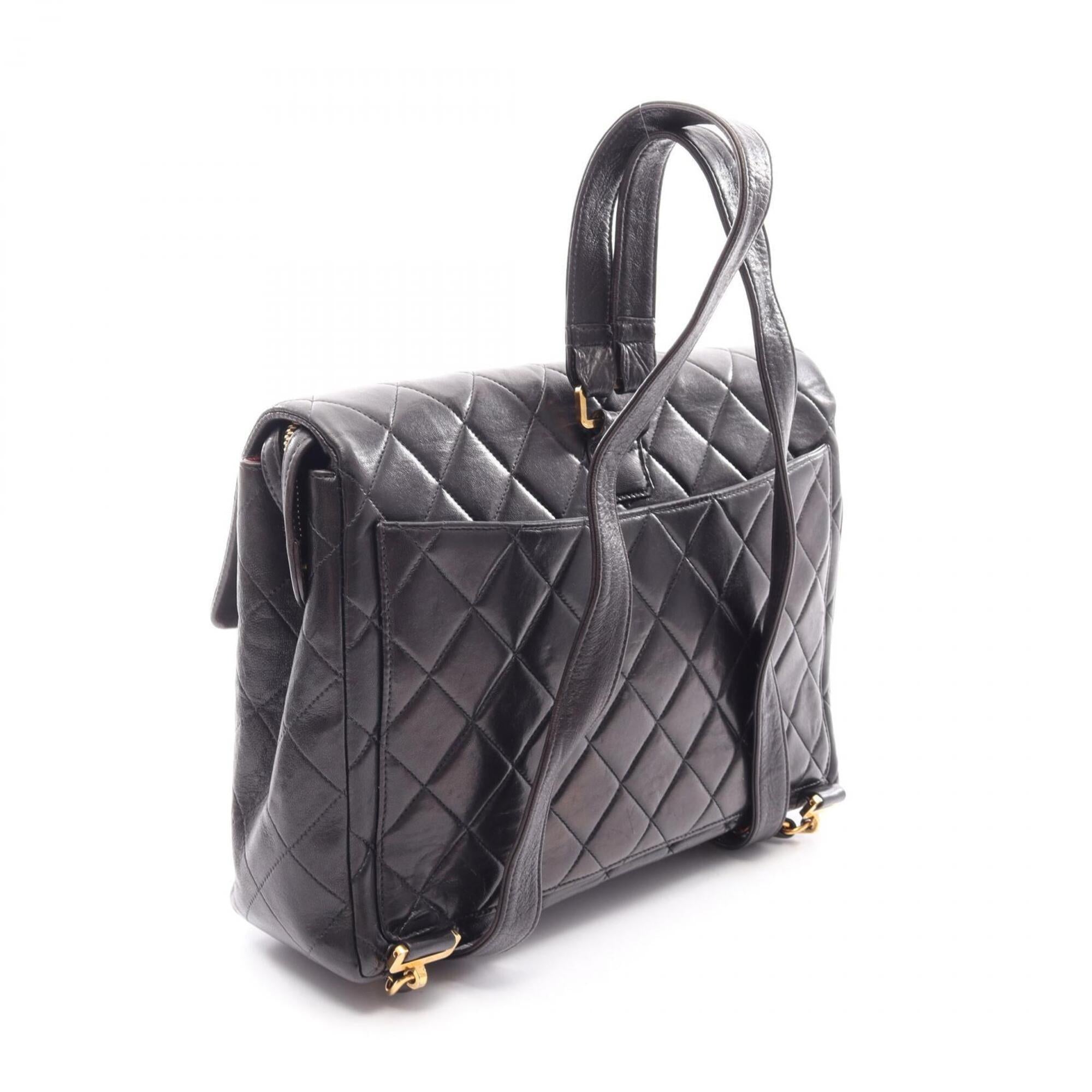 Chanel Black Leather Backpack (Pre-Owned)