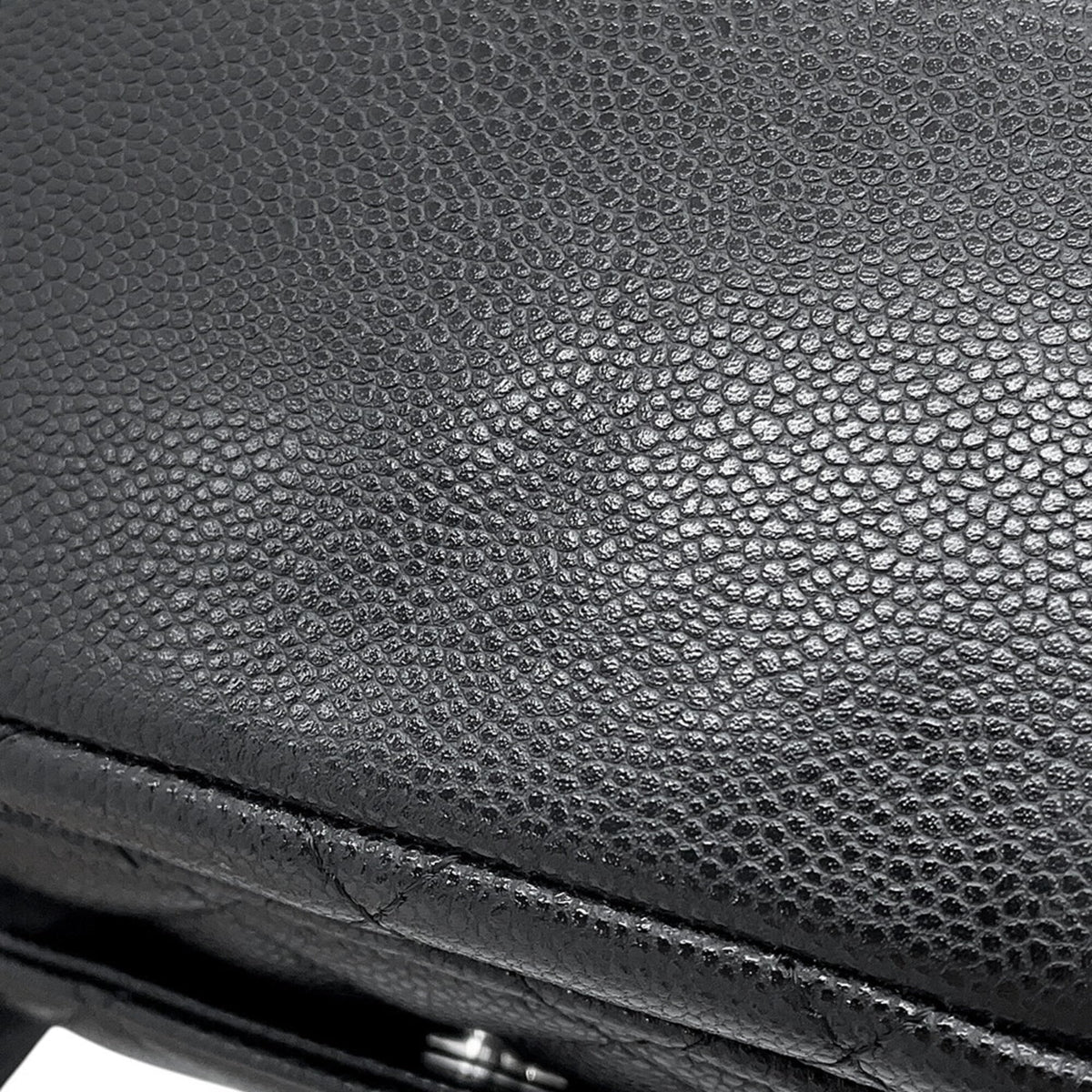 Chanel Matelasse Black Grained Calfskin Backpack Handbag Shoulder Bag (Pre-Owned)