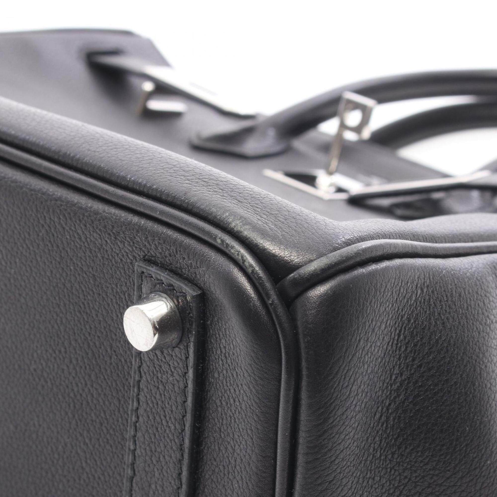 Hermes Black Leather Handbag (Pre-Owned)
