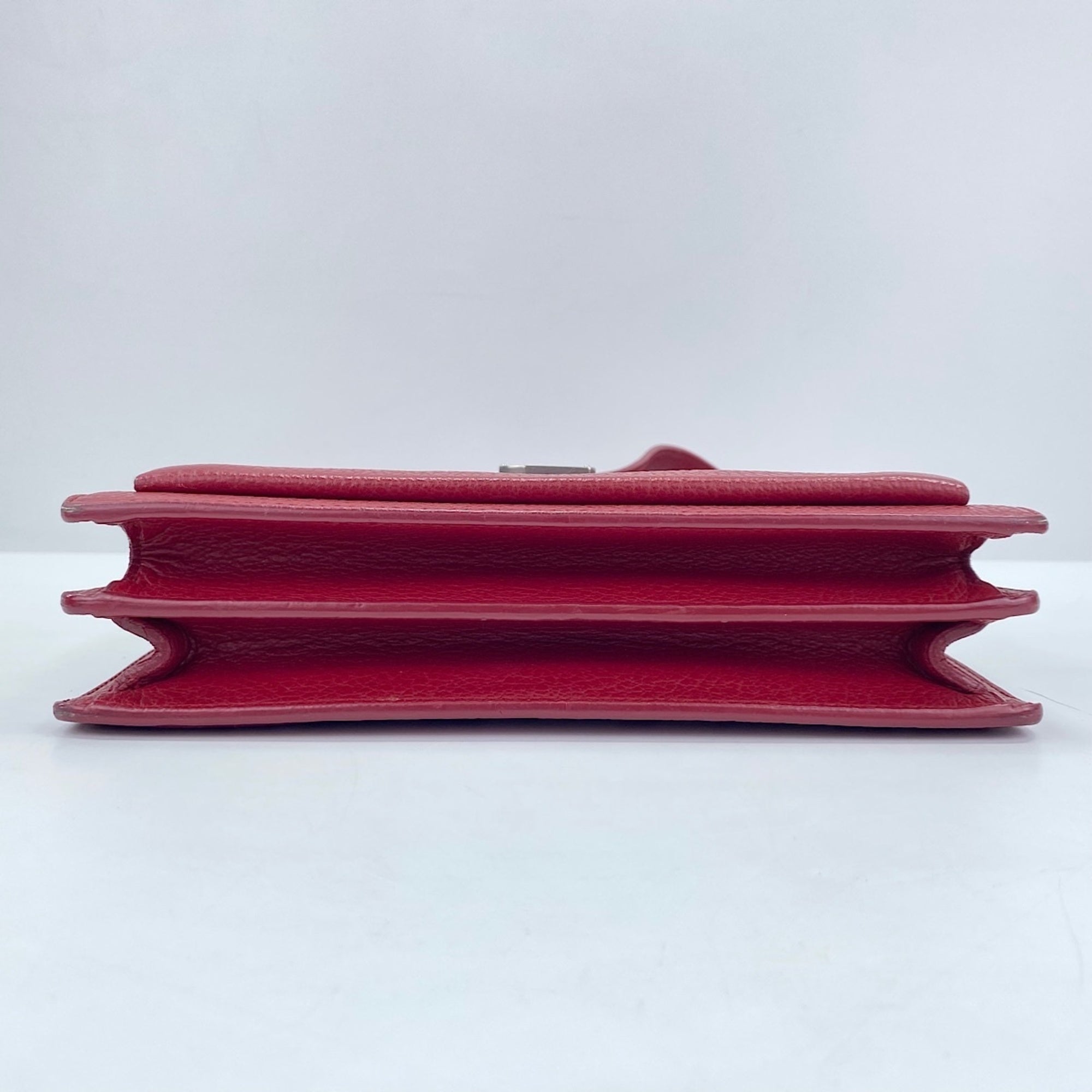 Yves Saint Laurent Red Color Wine Shoulder Bag (Pre-Owned)