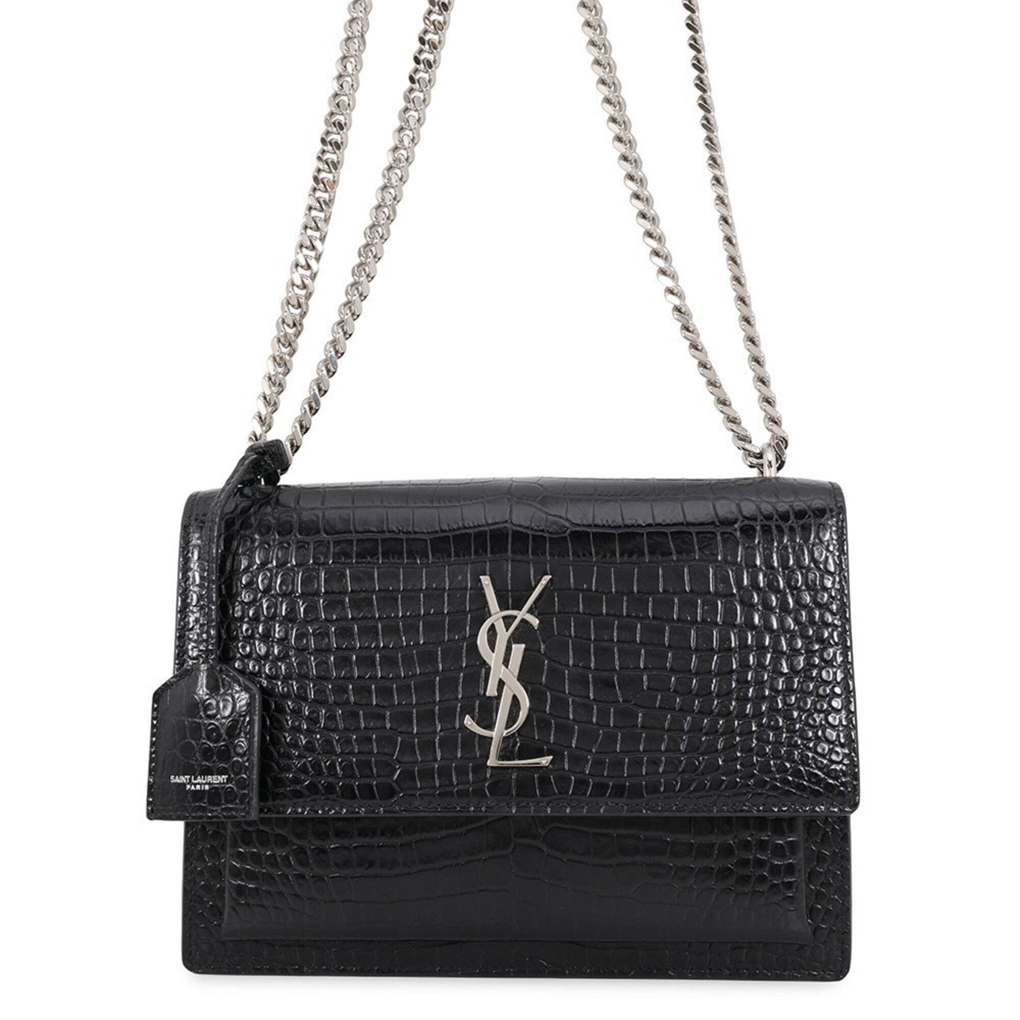 Yves Saint Laurent Black Leather Handbag Shoulder Bag (Pre-Owned)