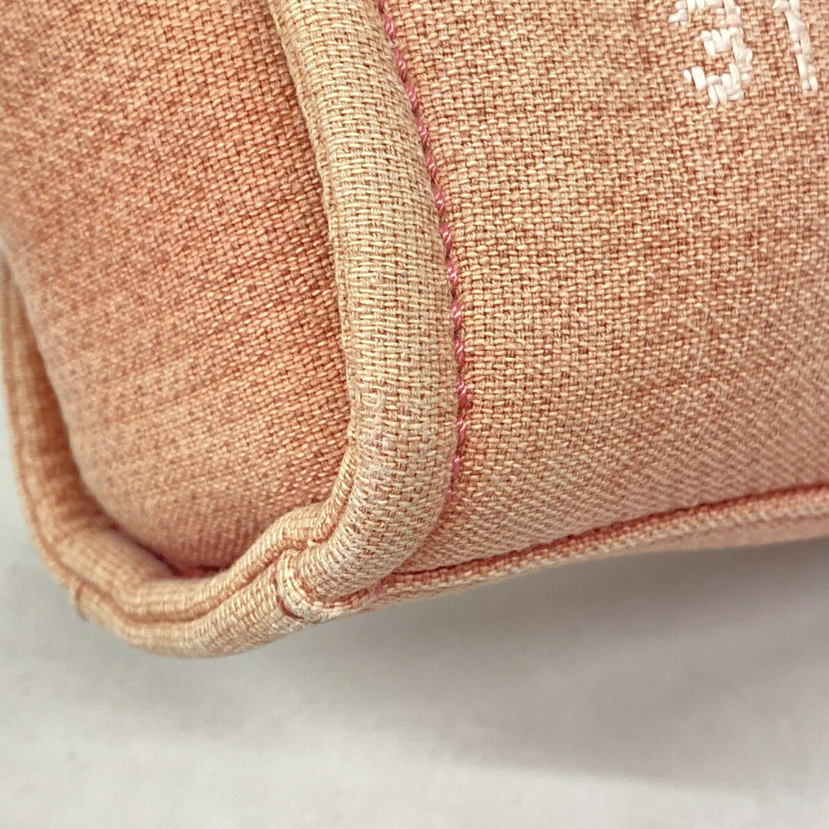 Chanel Red Color Canvas Tote Bag (Pre-Owned)