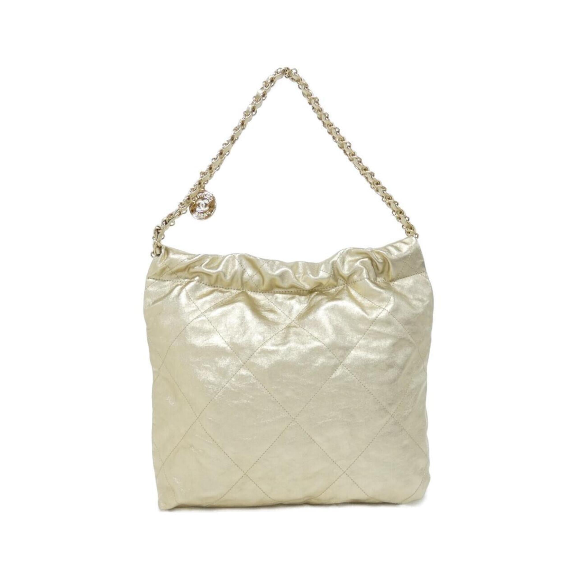 Chanel Gold Pouch Shoulder Bag (Pre-Owned)