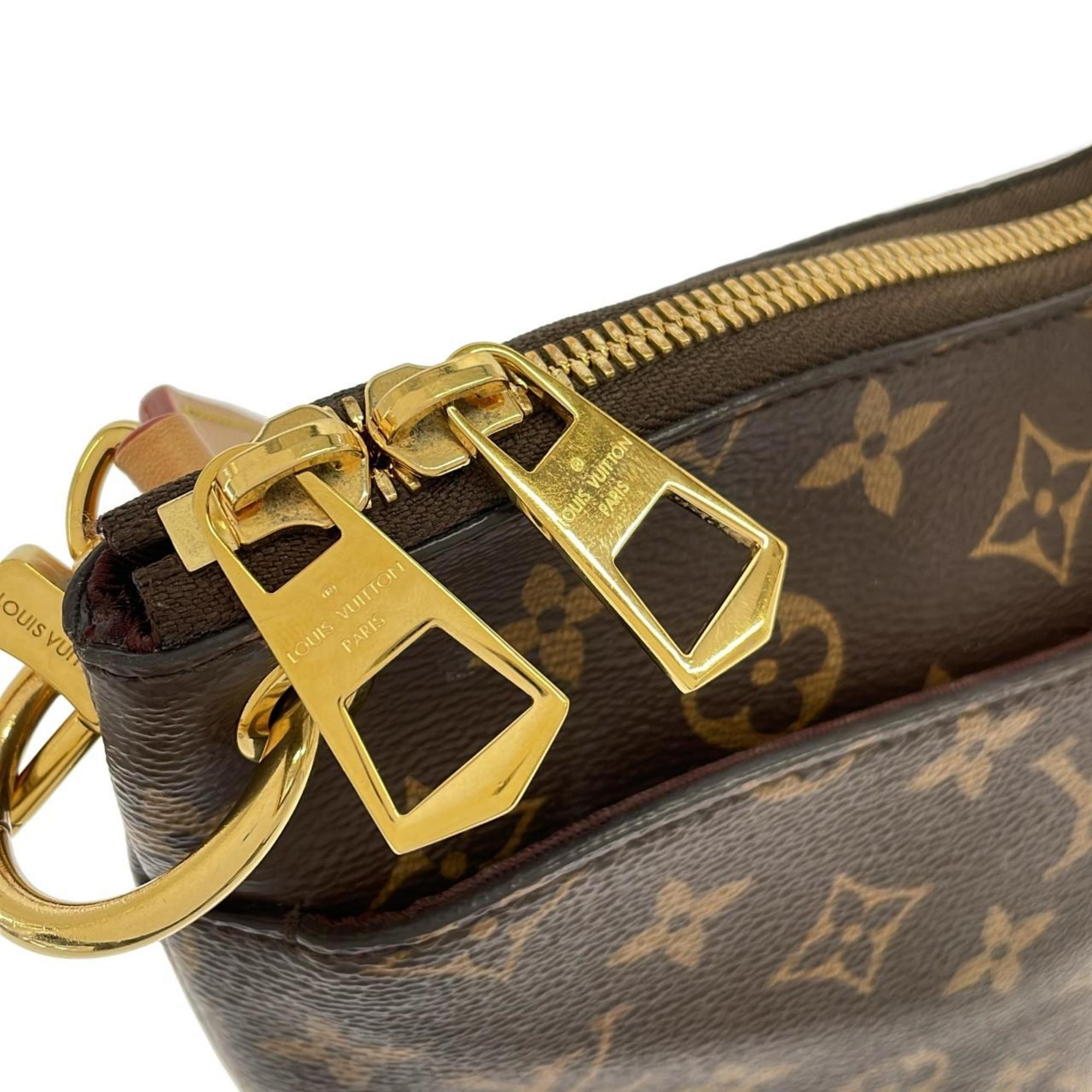 Louis Vuitton Marron Coated Canvas Shoulder Bag (Pre-Owned)