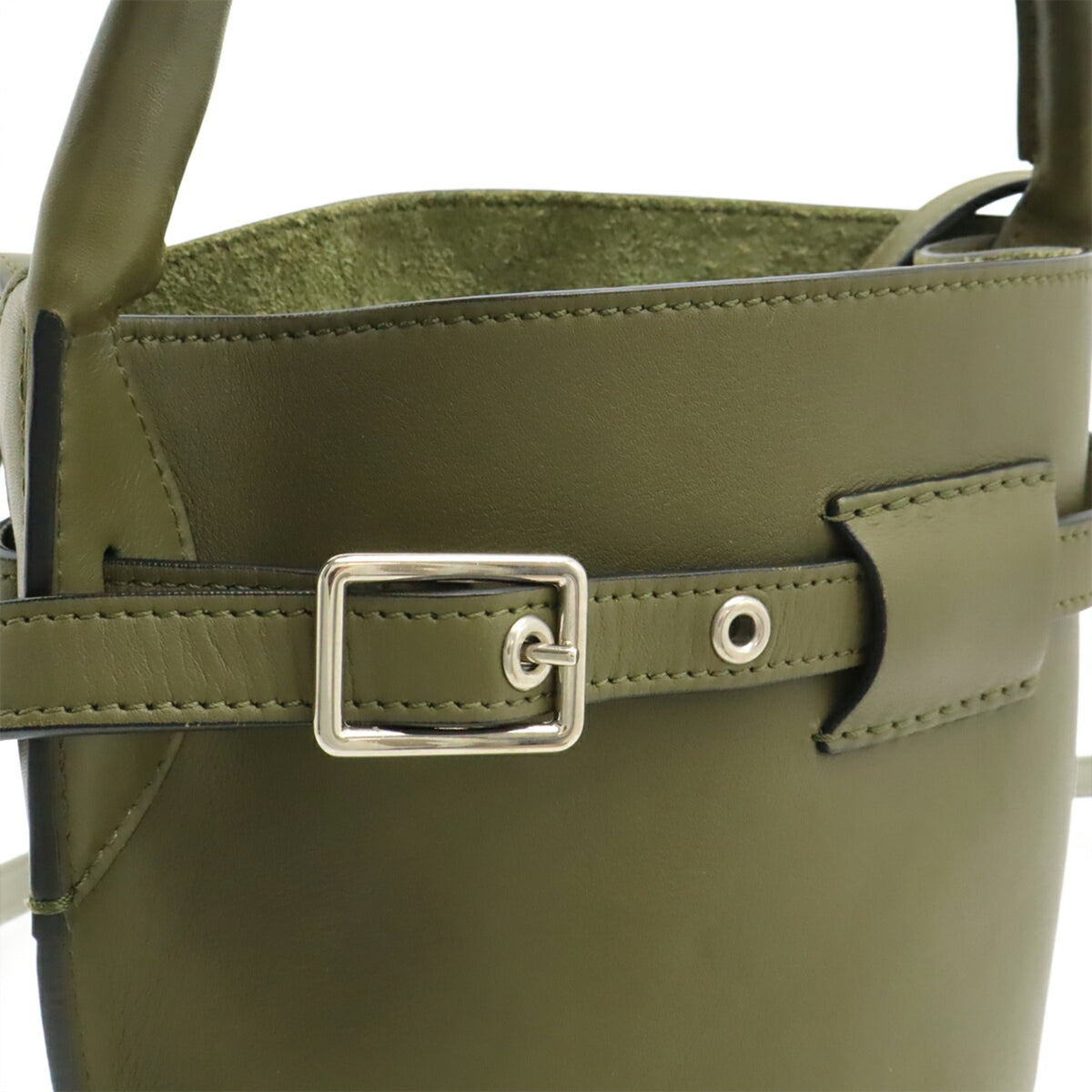 Celine Green Khaki Leather Handbag Shoulder Bag (Pre-Owned)