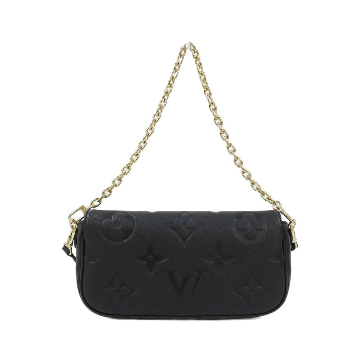 Louis Vuitton Black Leather Shoulder Bag (Pre-Owned)
