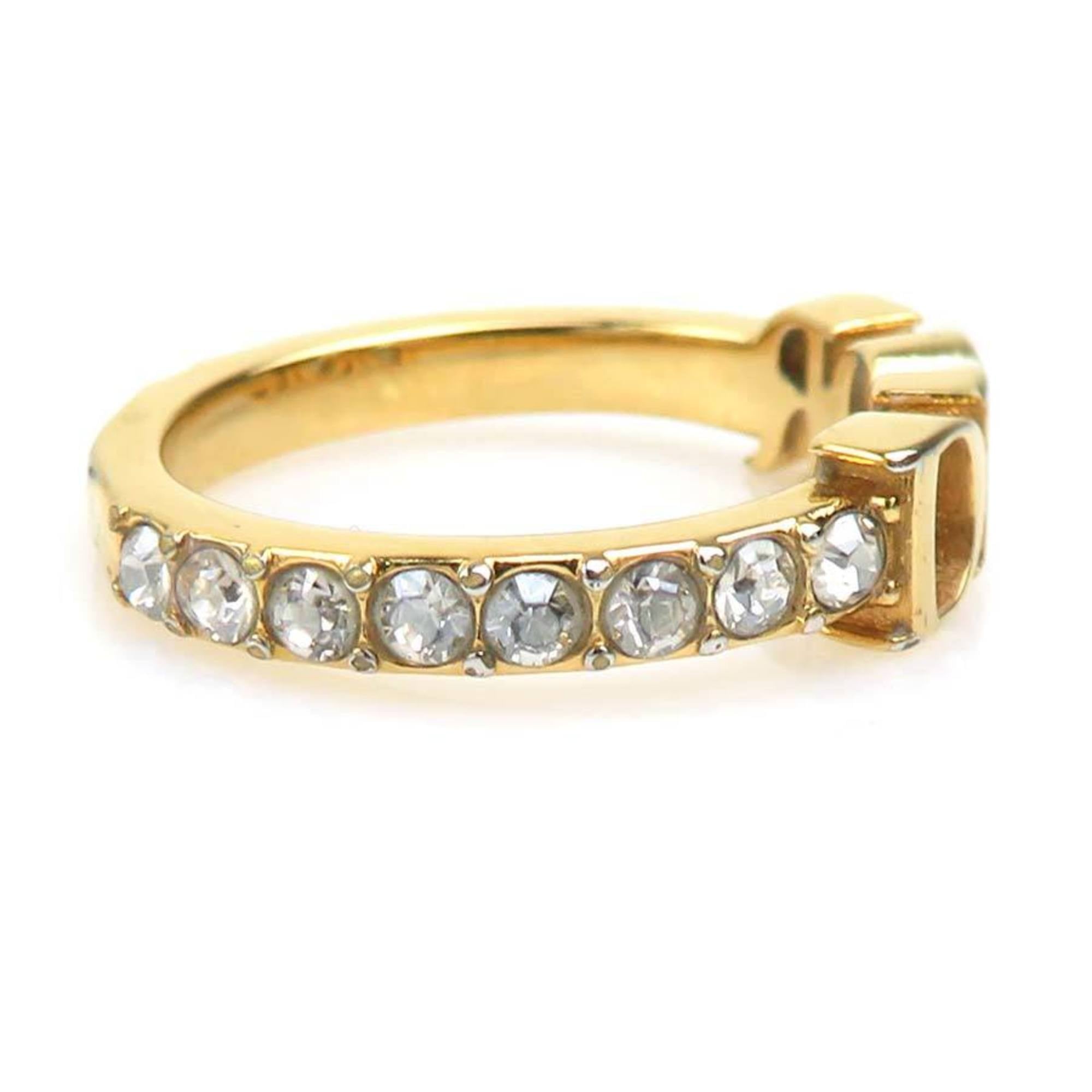 Christian Dior Gold Metal Band Ring (Pre-Owned)
