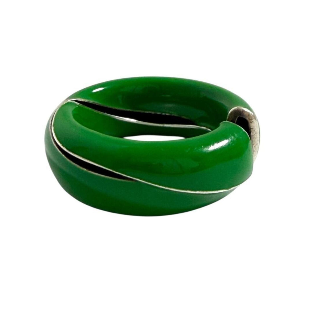 Bottega Veneta Green Band Ring (Pre-Owned)