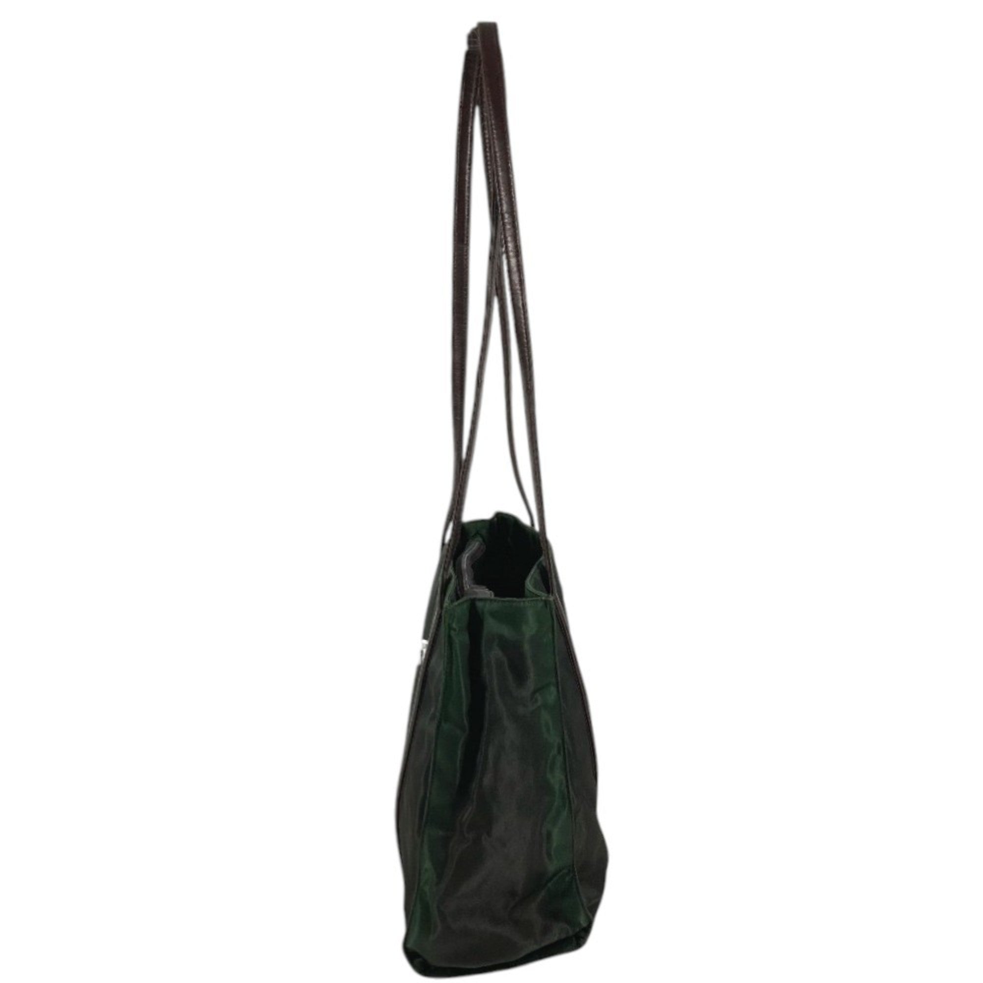 Prada Khaki Nylon Handbag Shoulder Bag Tote Bag (Pre-Owned)