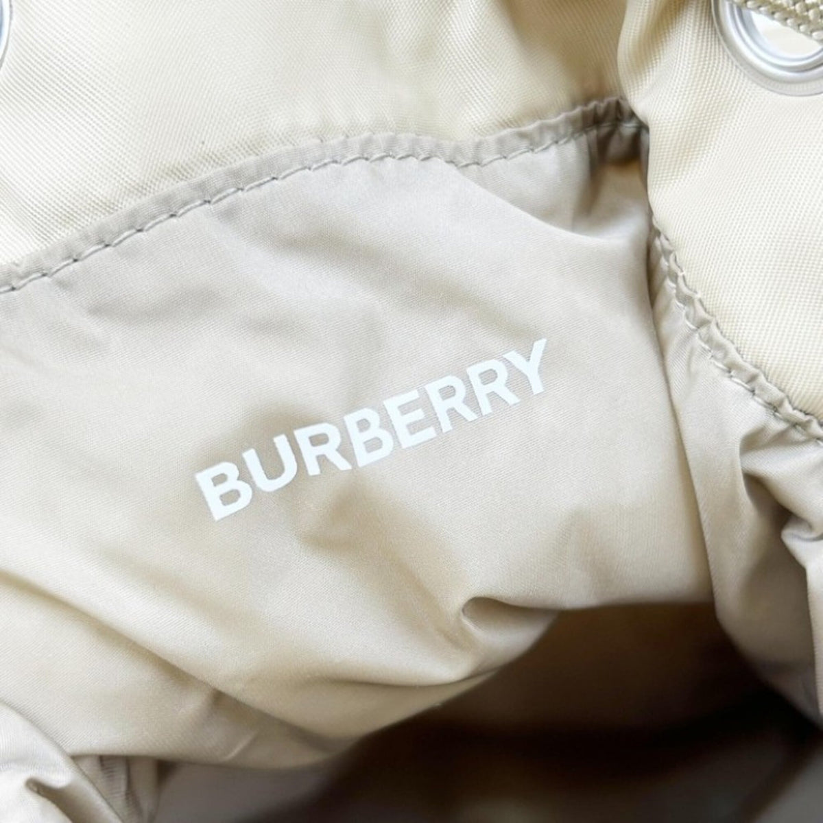 Burberry Beige Black Nylon Crossbody Bag Shoulder Bag (Pre-Owned)