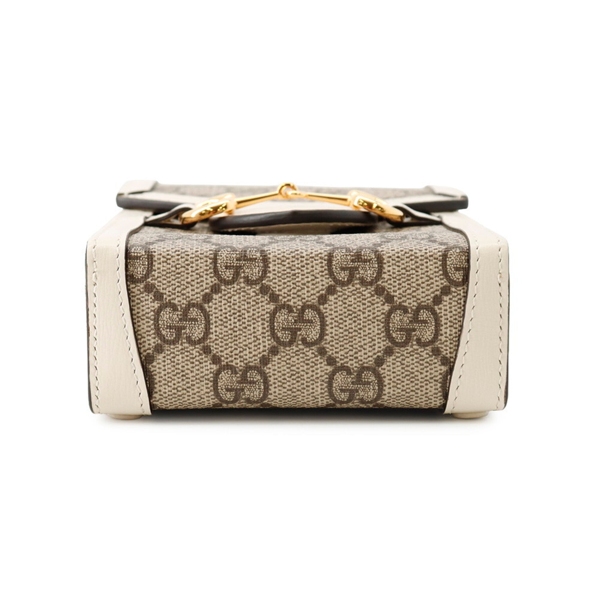 Gucci Beige Brown White Gg Supreme Handbag Shoulder Bag (Pre-Owned)