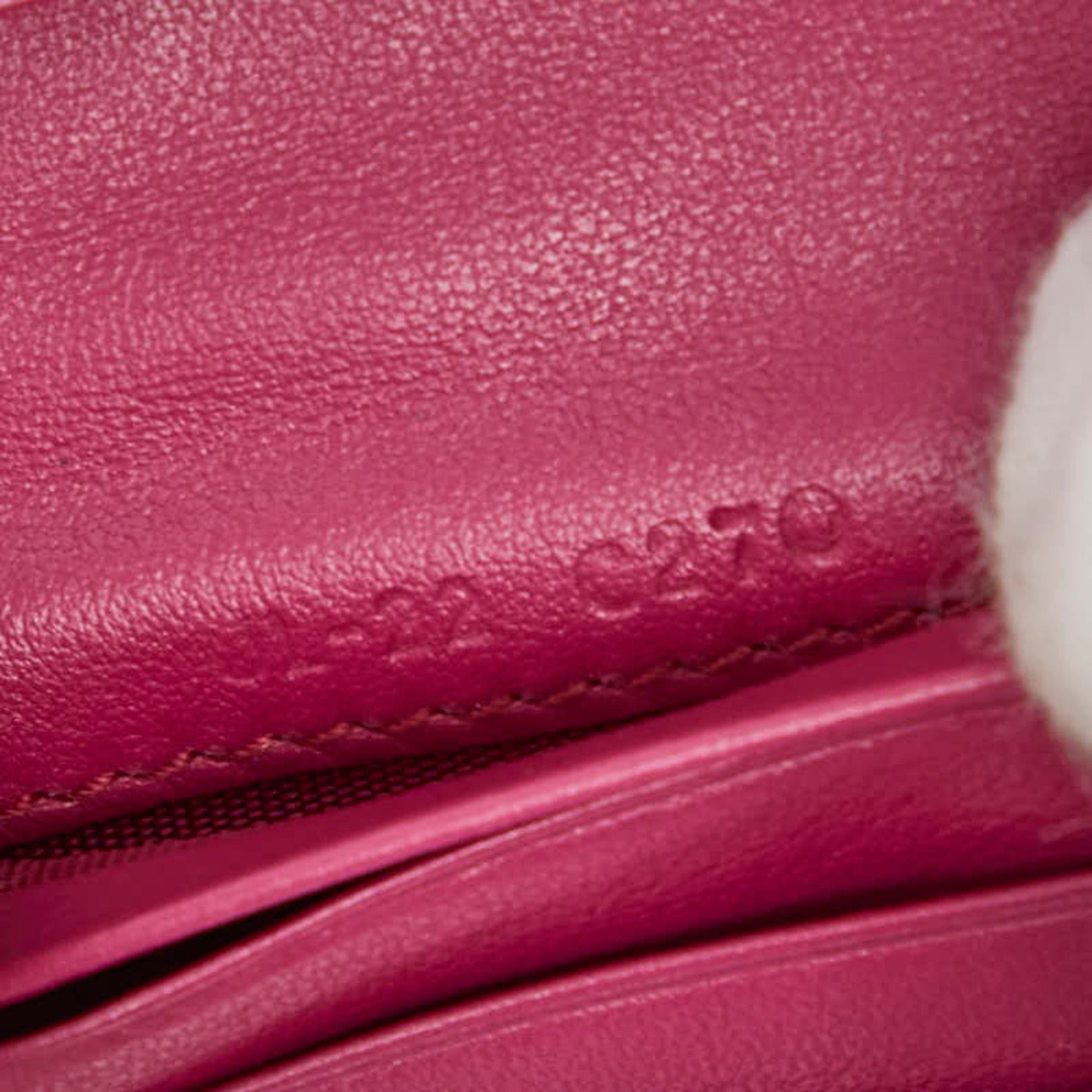 Salvatore Ferragamo Pink Red Color Leather Wallet (Bi-Fold) (Pre-Owned)