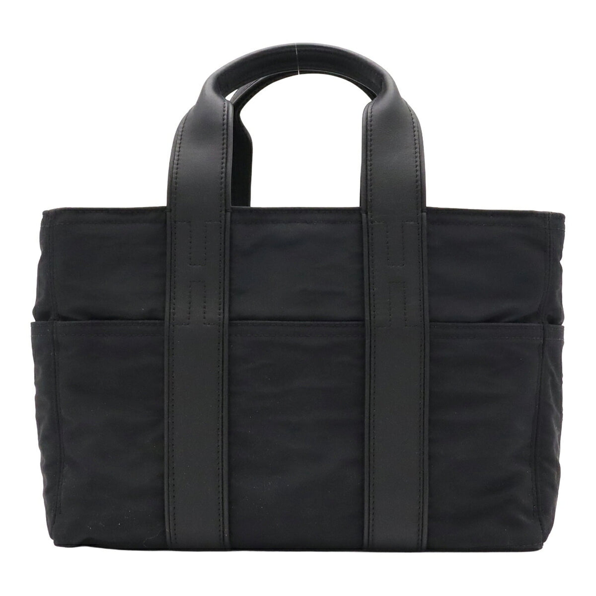 Hermes Black Nylon Handbag Tote Bag (Pre-Owned)
