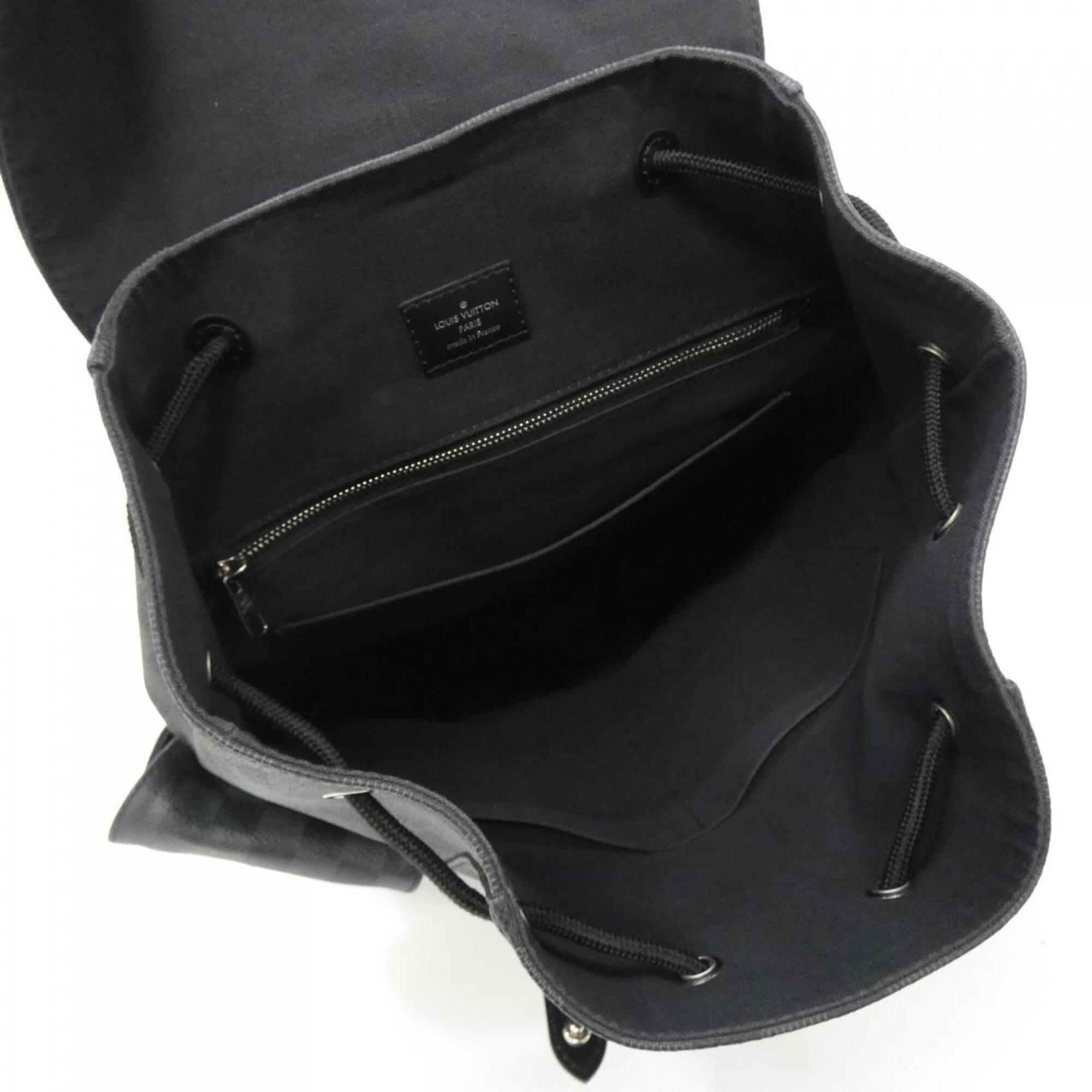 Louis Vuitton Graphite Coated Canvas Backpack (Pre-Owned)