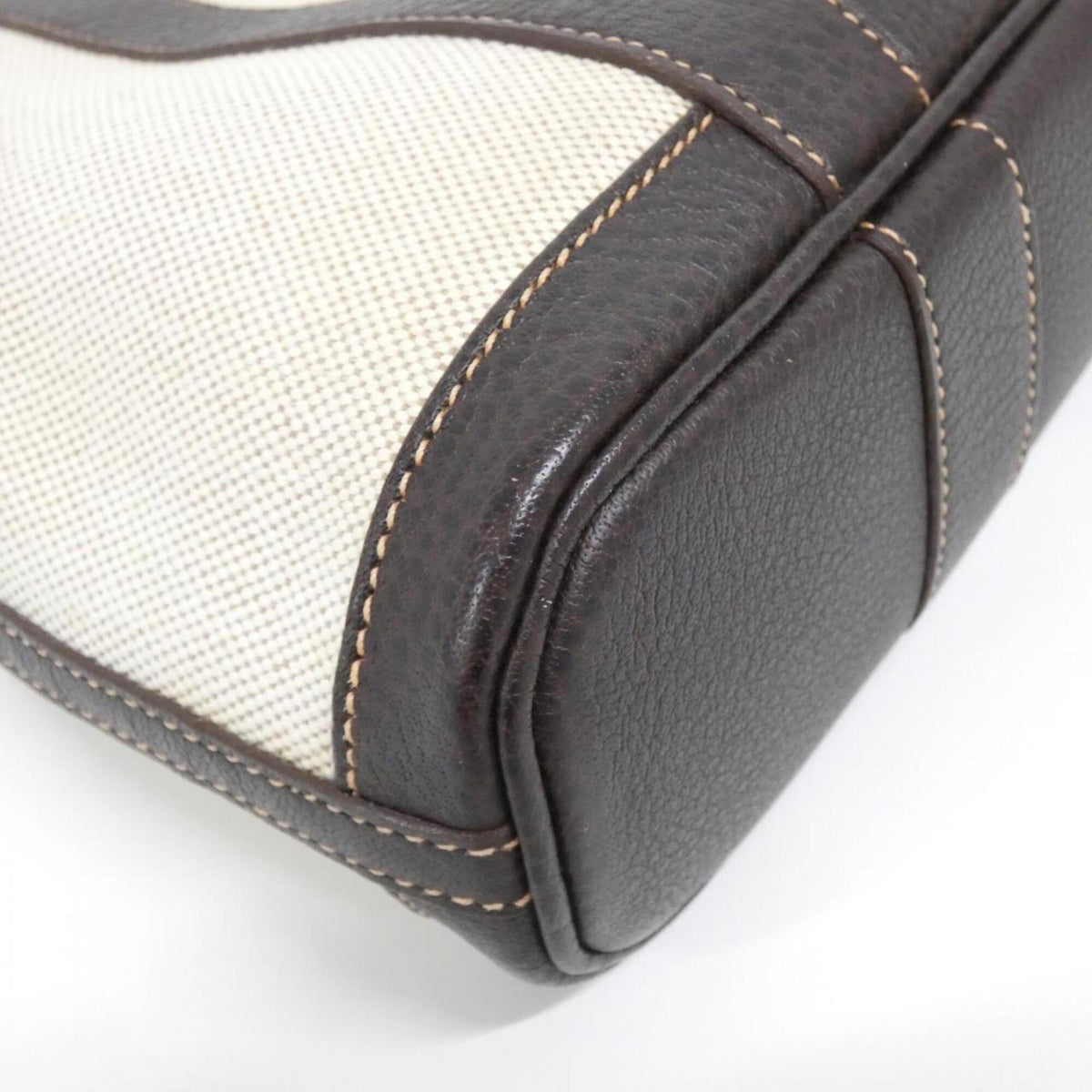 Hermes Brown Toile H Handbag (Pre-Owned)