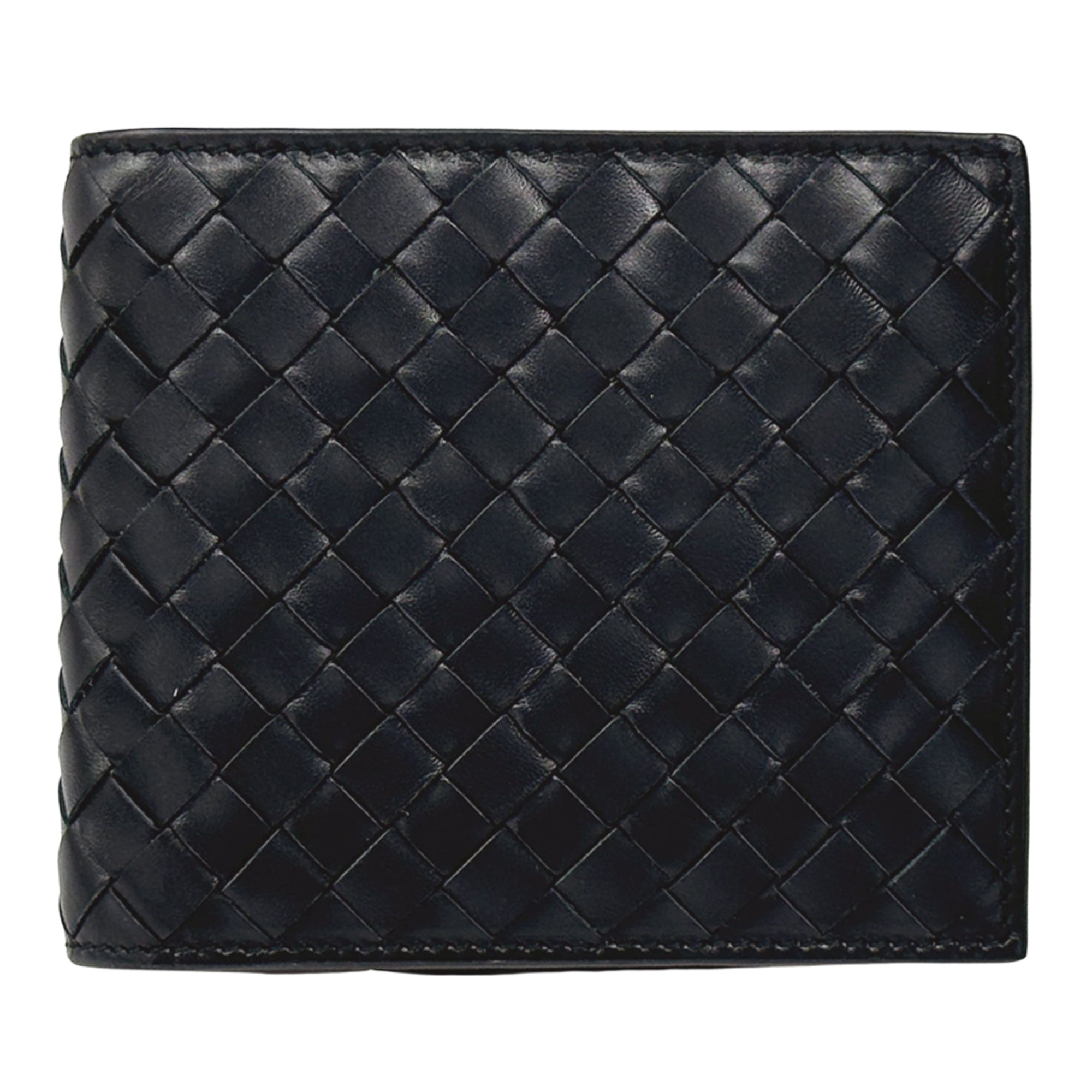 Bottega Veneta Black Intrecciato Wallet (Bi-Fold) (Pre-Owned)