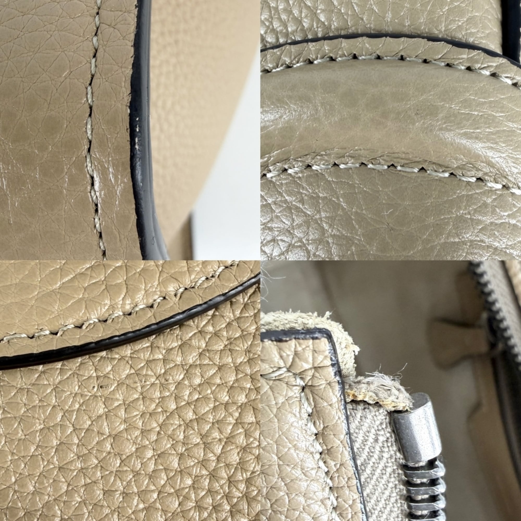 Celine Brown White Leather Handbag (Pre-Owned)