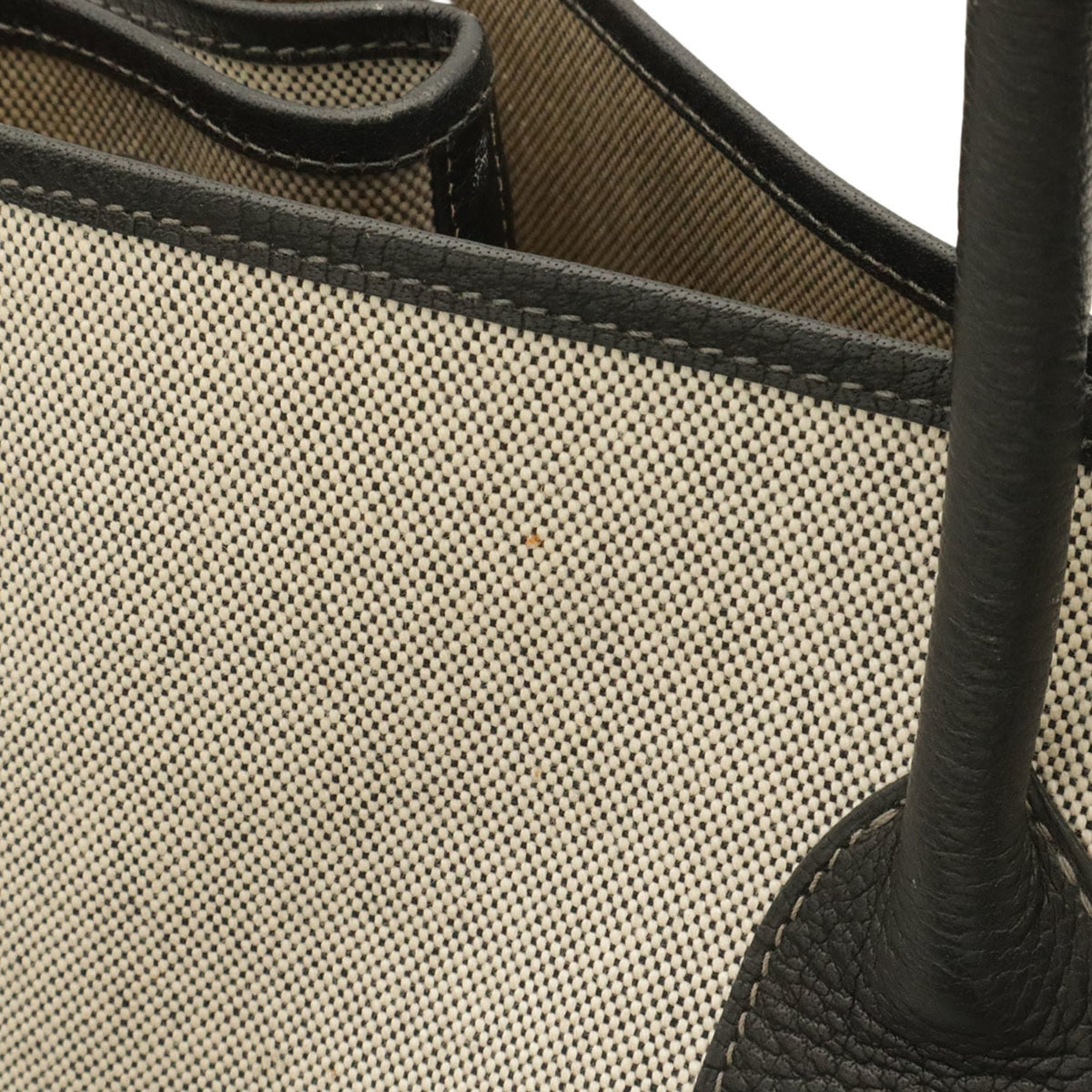 Hermes Black Gray Yellow Toile H Shoulder Bag Tote Bag (Pre-Owned)