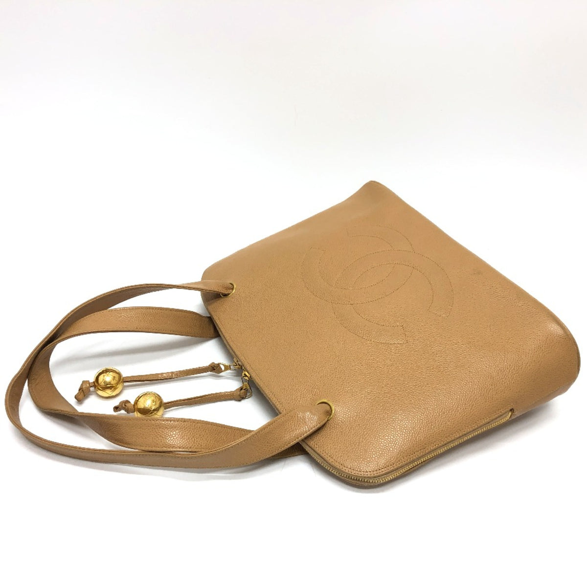 Chanel Beige Leather Tote Bag (Pre-Owned)