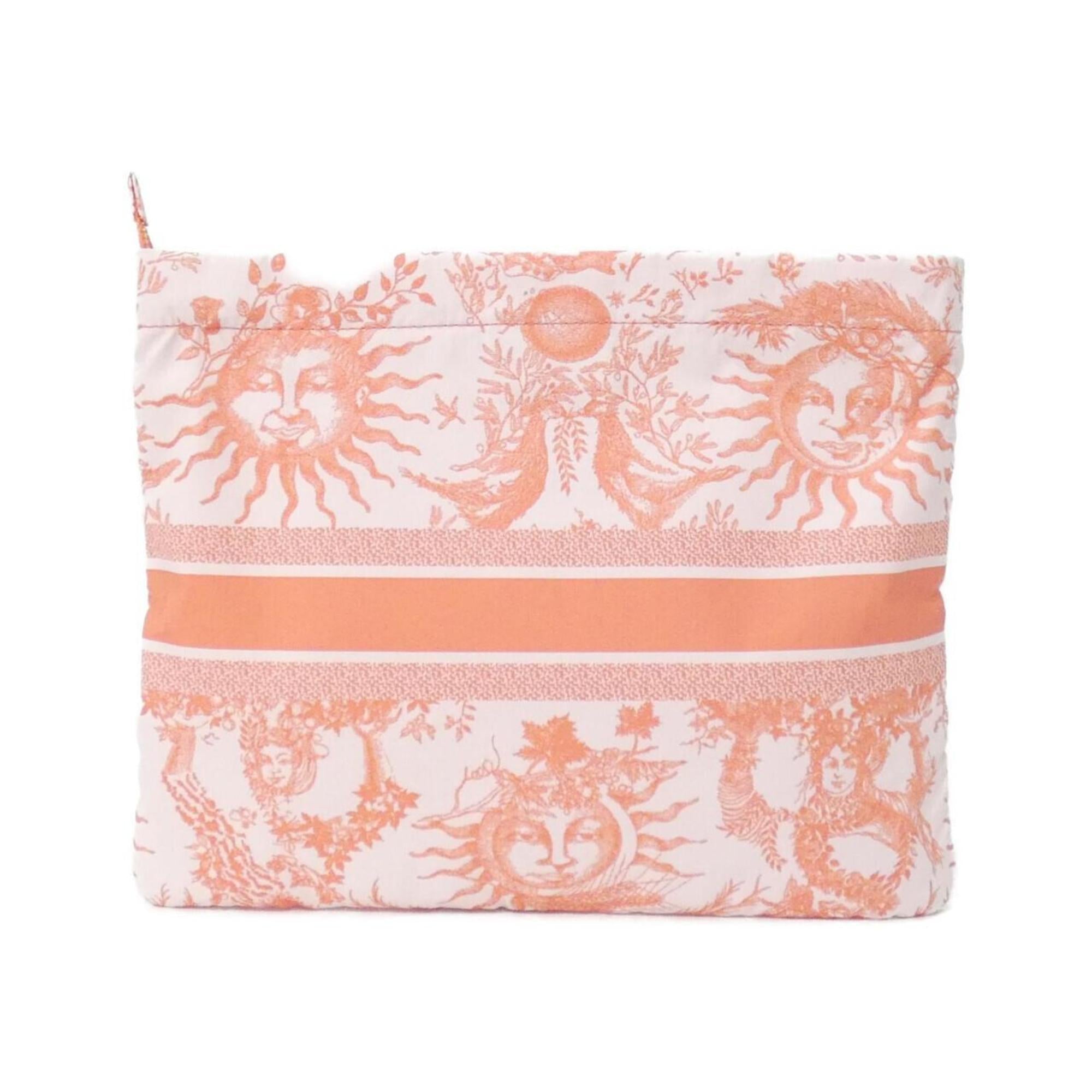 Christian Dior Orange Canvas Pouch (Pre-Owned)
