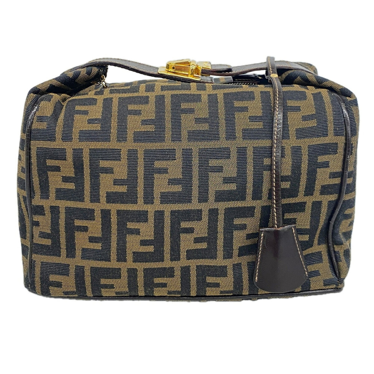 Fendi Brown Nylon Canvas Handbag (Pre-Owned)
