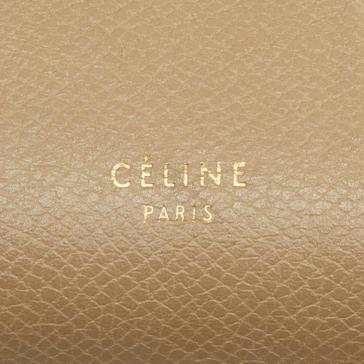 Celine Beige Leather Handbag Shoulder Bag (Pre-Owned)