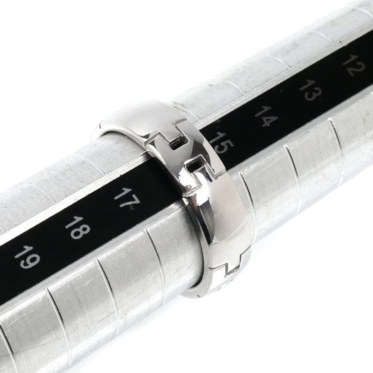 Hermes White Gold (18K) Band Ring (Pre-Owned)