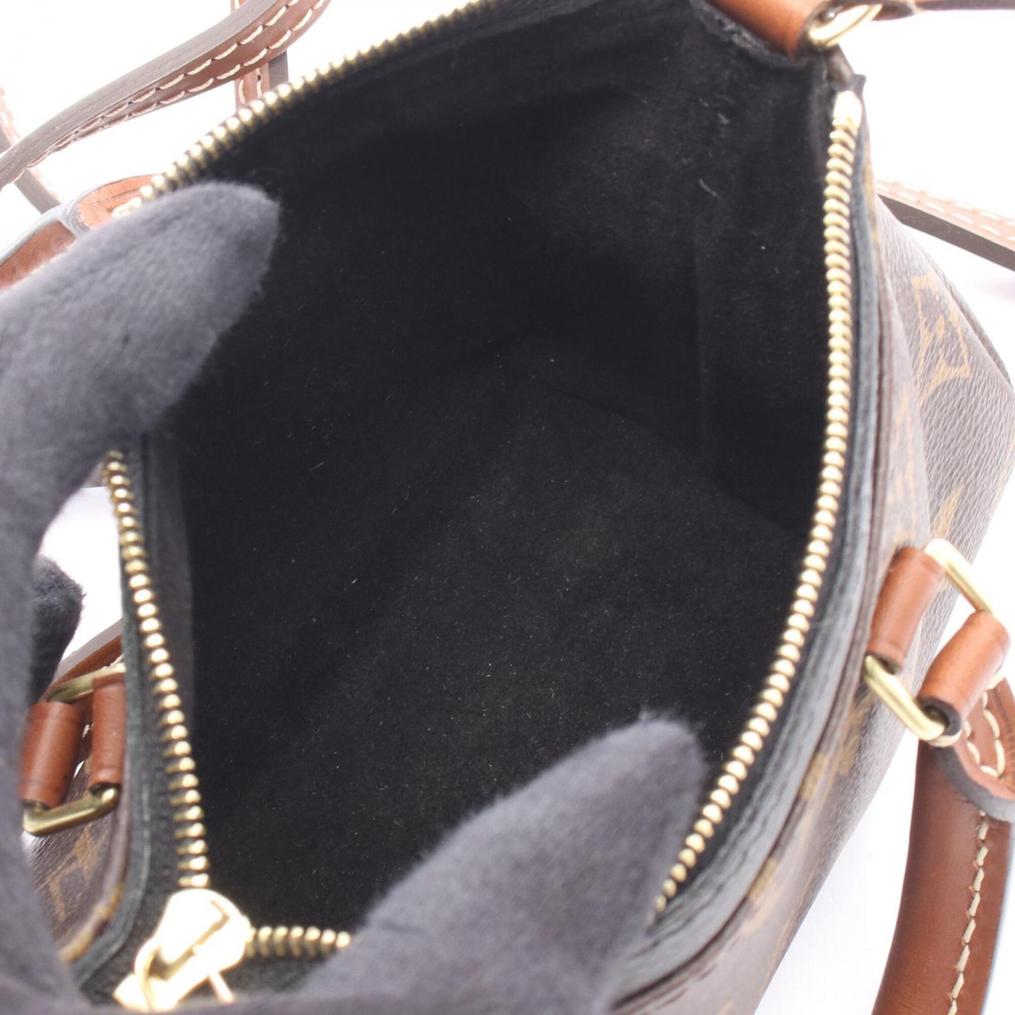 Louis Vuitton Black Brown Noir Coated Canvas Leather Handbag Shoulder Bag (Pre-Owned)