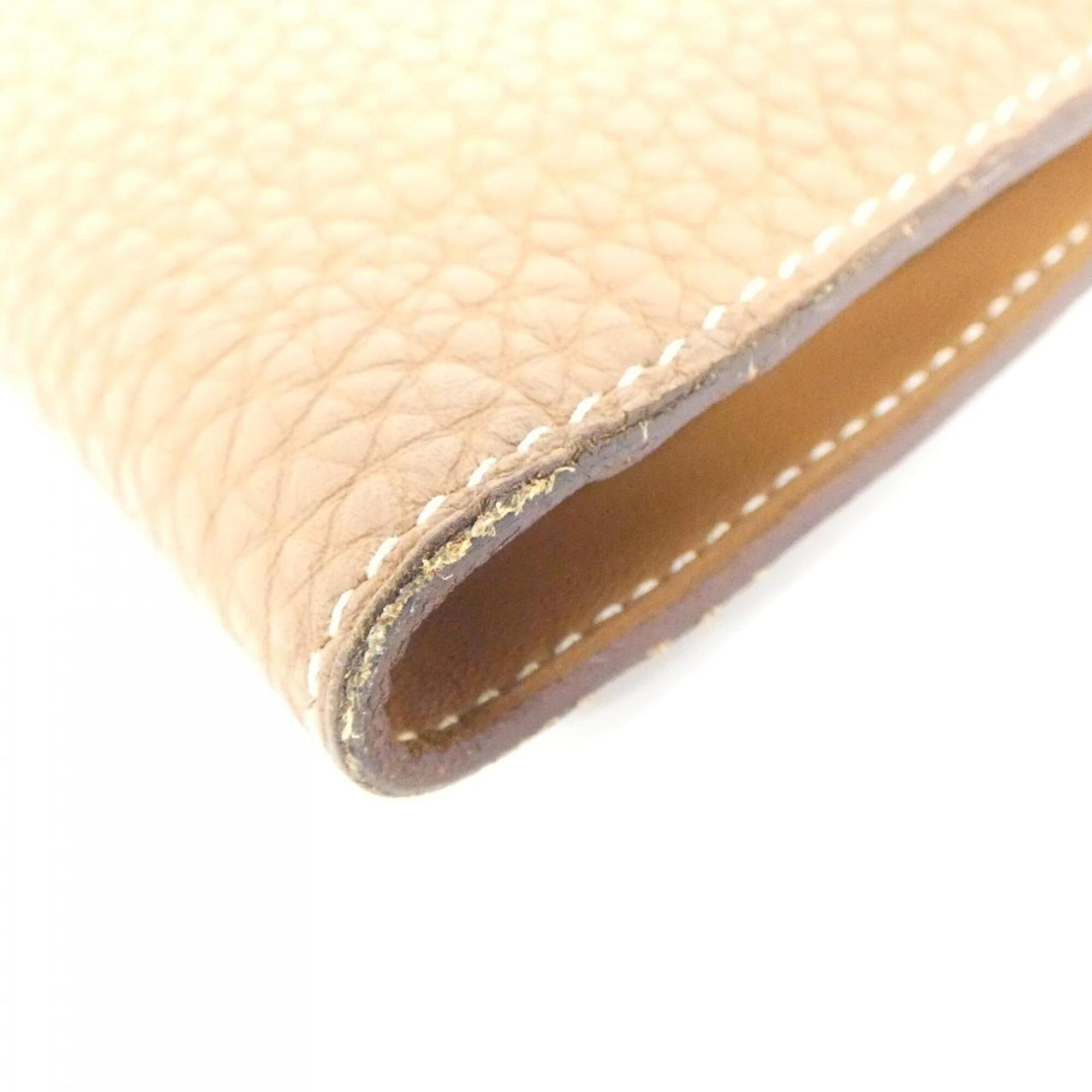 Hermes Brown Togo Leather Long Wallet (Bi-Fold) (Pre-Owned)