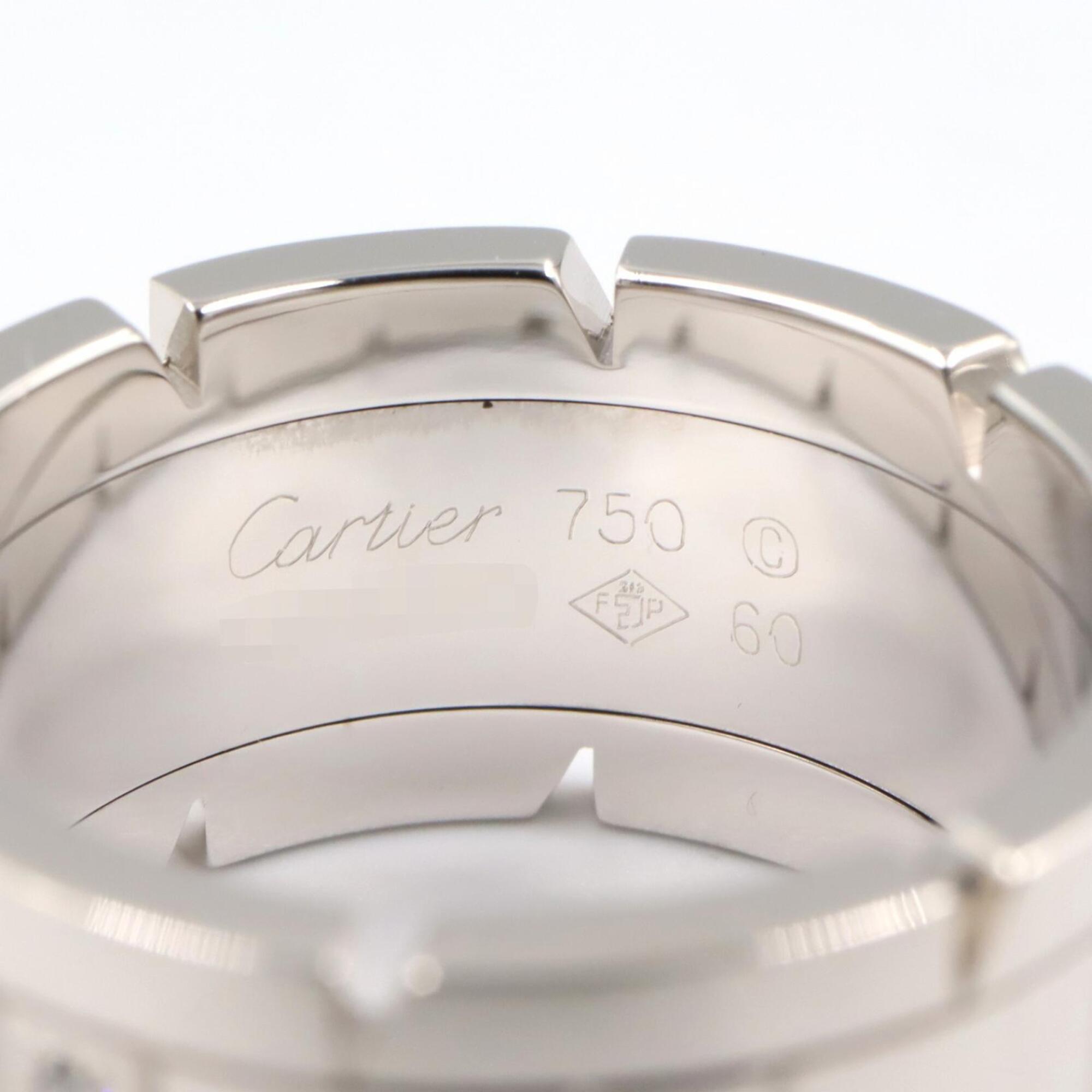 Cartier Silver Clear White Gold (18K) Band Ring (Pre-Owned)
