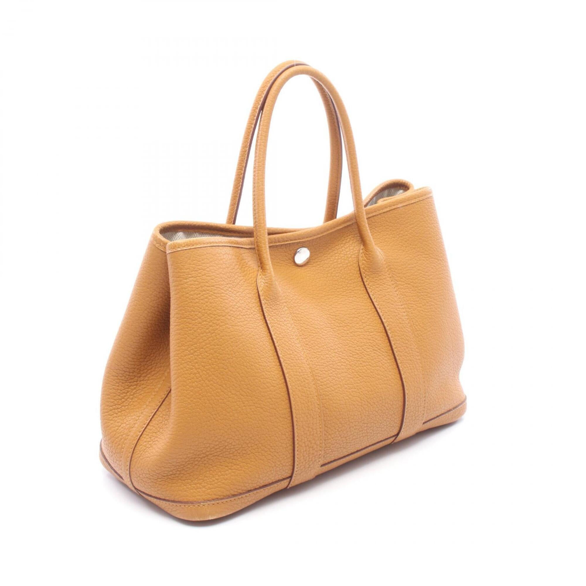 Hermes Brown Negonda Leather Handbag Tote Bag (Pre-Owned)