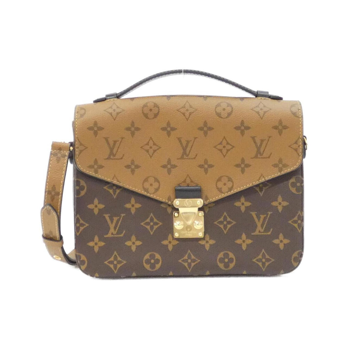 Louis Vuitton Brown Coated Canvas Handbag Pochette (Pre-Owned)