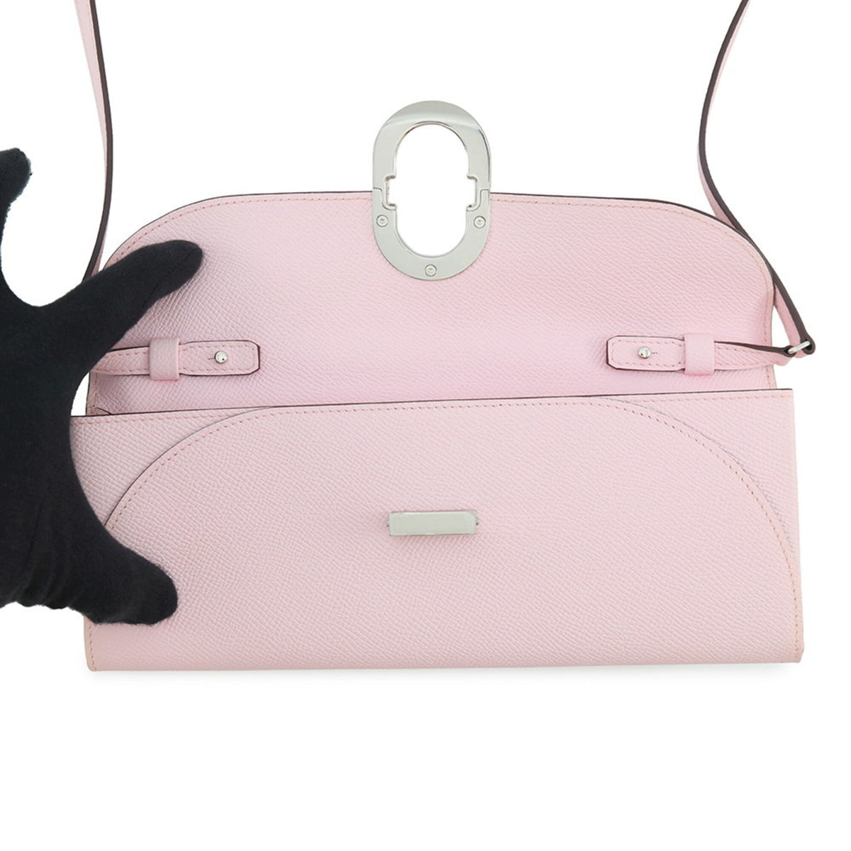 Hermes Pink Epsom Leather Chain/Shoulder Wallet (Pre-Owned)