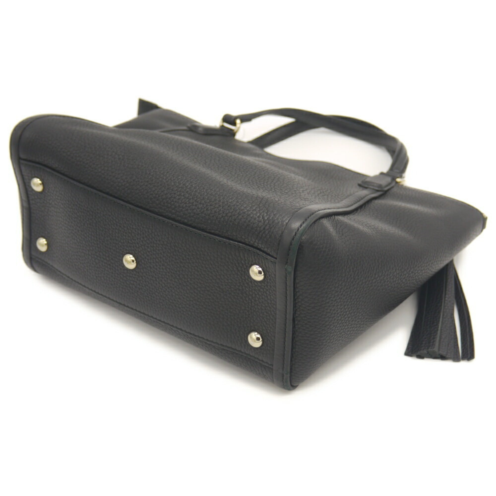 Gucci Black Leather Handbag Shoulder Bag (Pre-Owned)