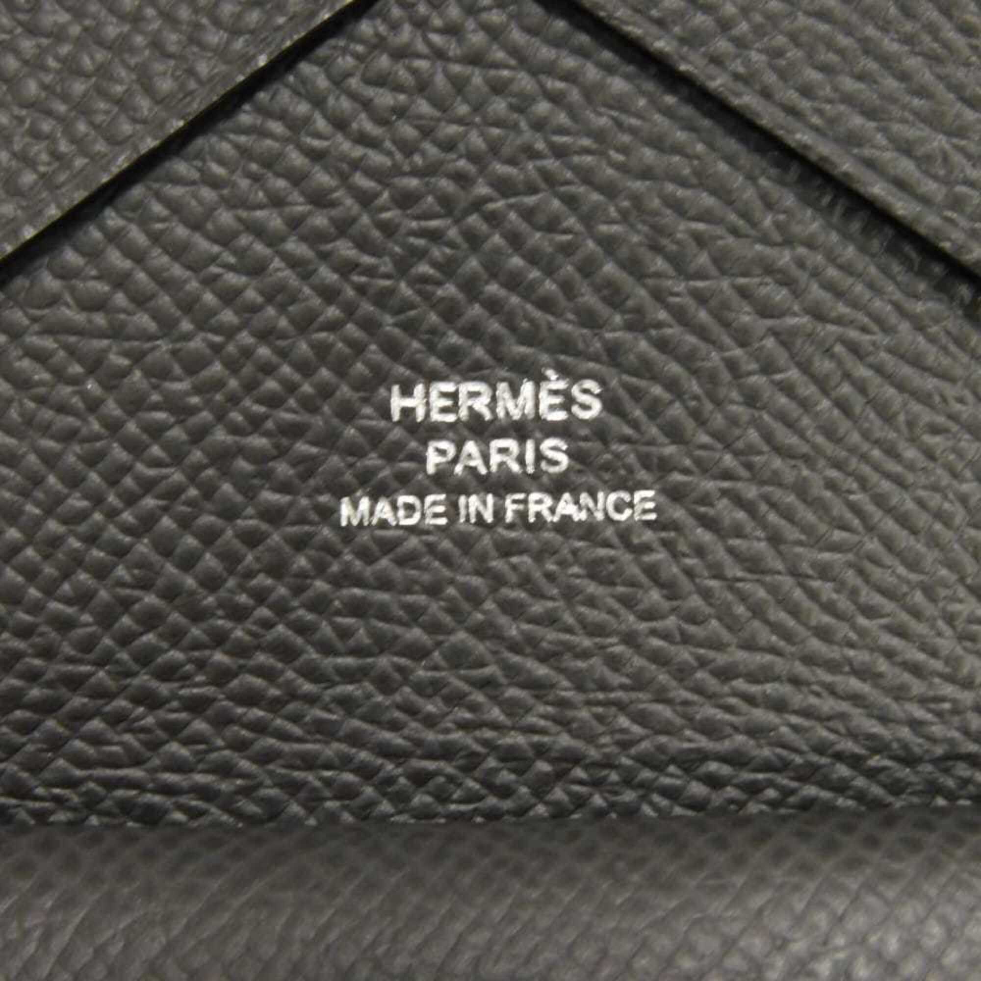 Hermes Dark Gray Graphite Epsom Leather Coin Purse/Coin Case (Pre-Owned)