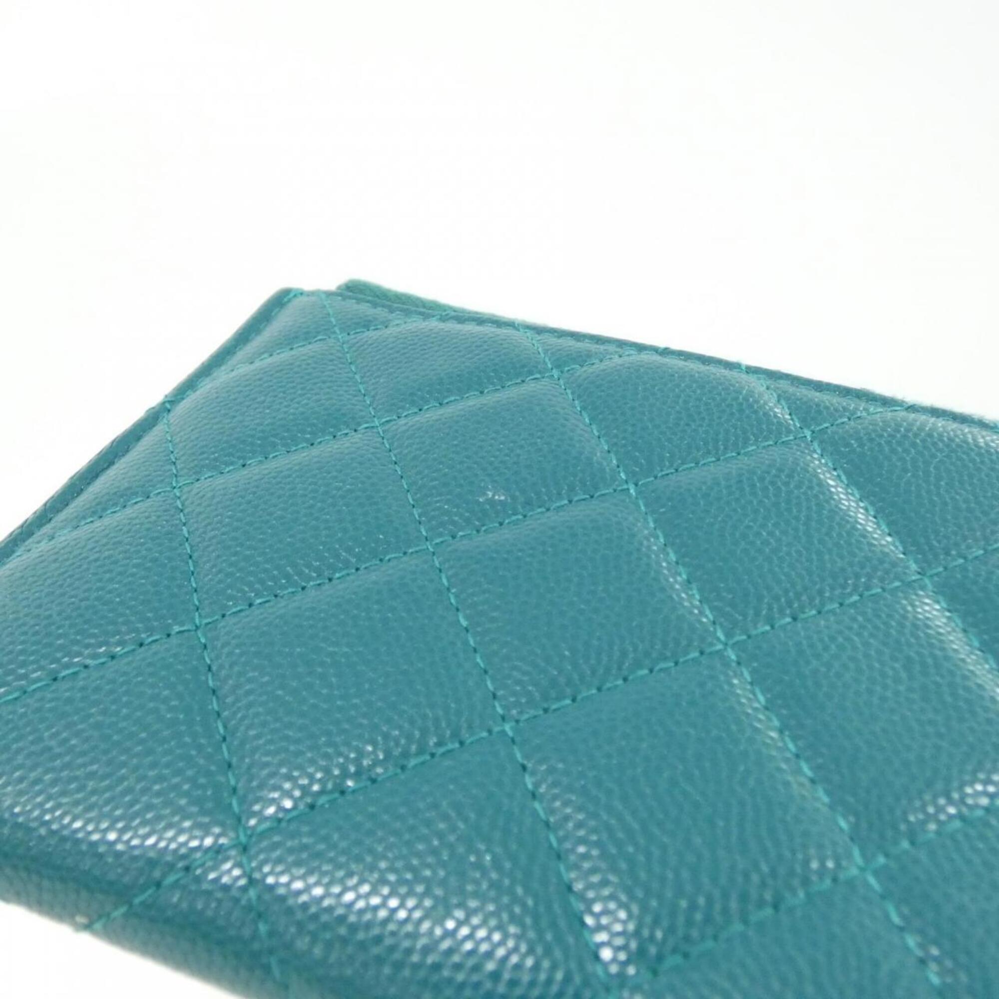 Chanel Green Grained Calfskin Handbag Pouch (Pre-Owned)