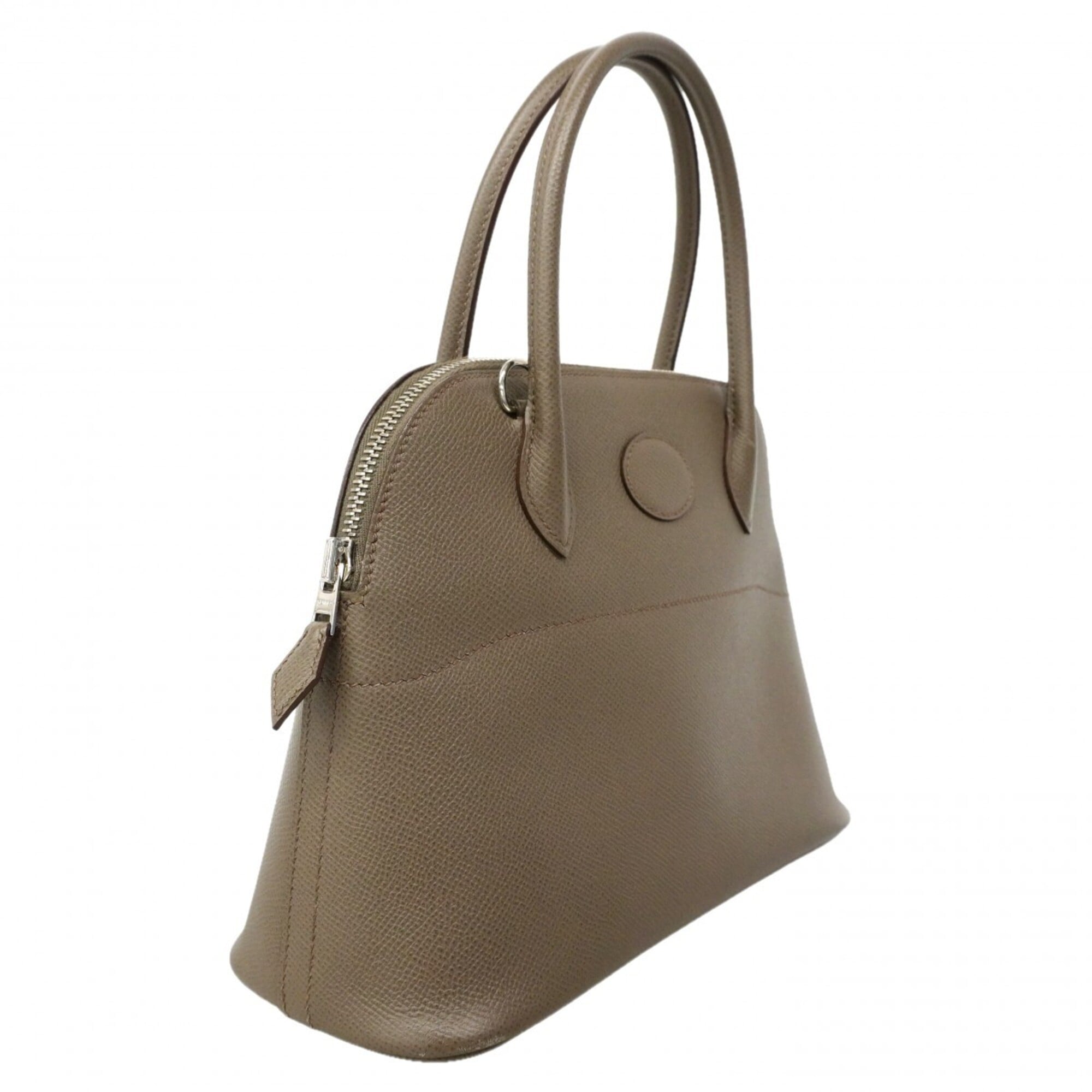 Hermes Etain Leather Handbag (Pre-Owned)