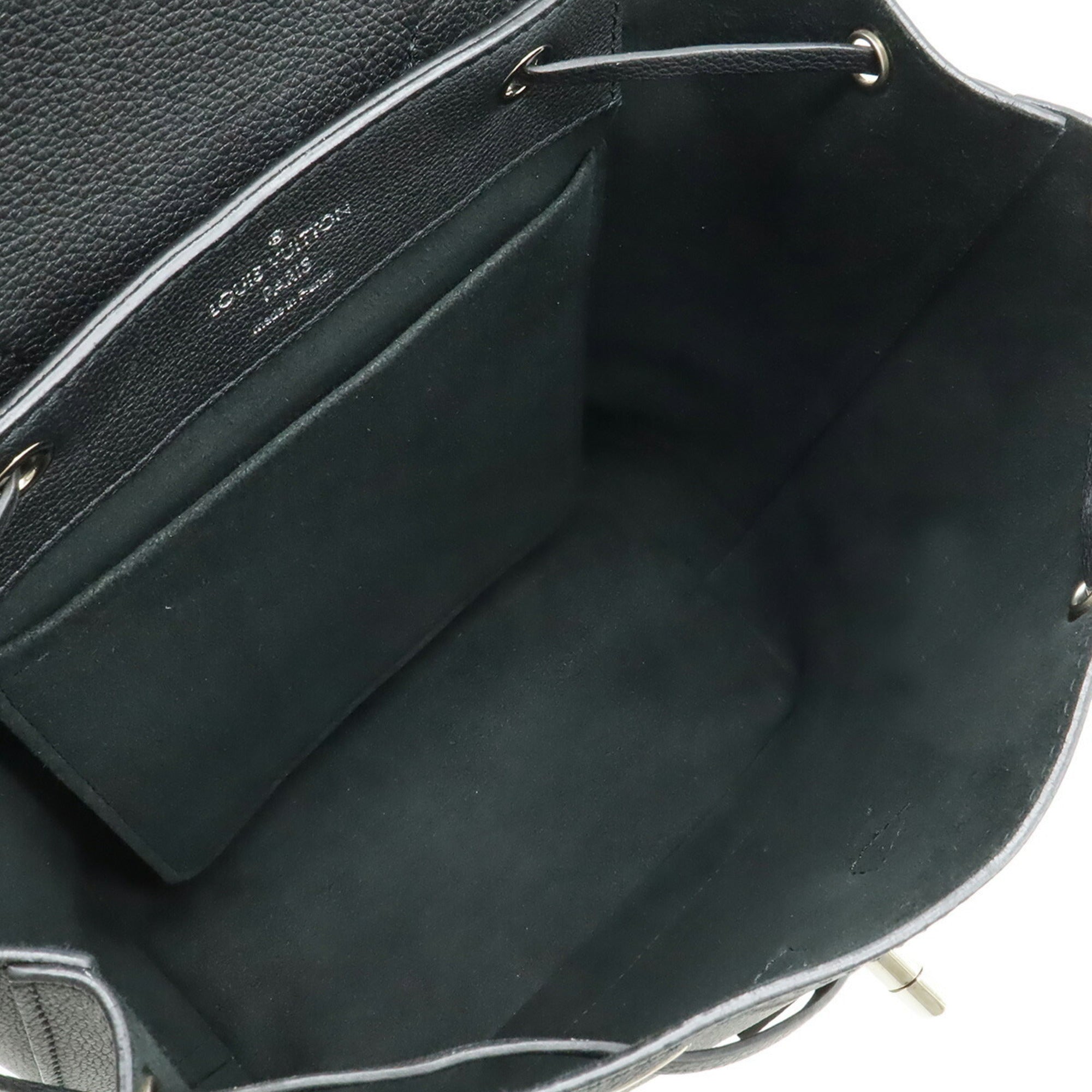 Louis Vuitton Black Noir Leather Backpack (Pre-Owned)