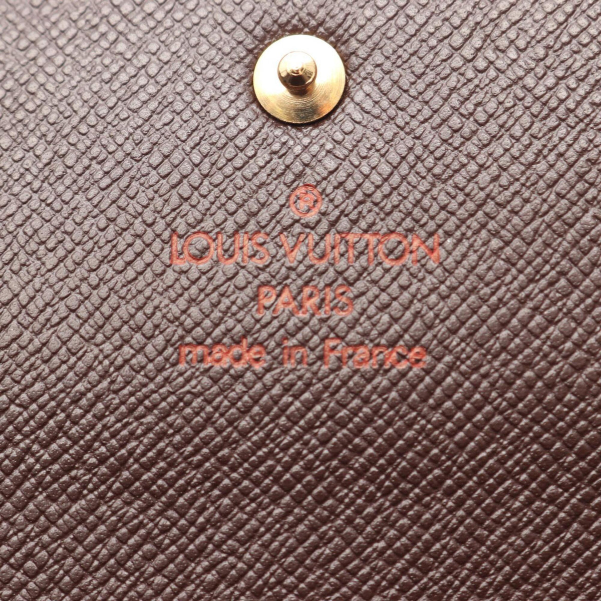 Louis Vuitton Brown Leather Pvc Long Wallet (Tri-Fold) (Pre-Owned)