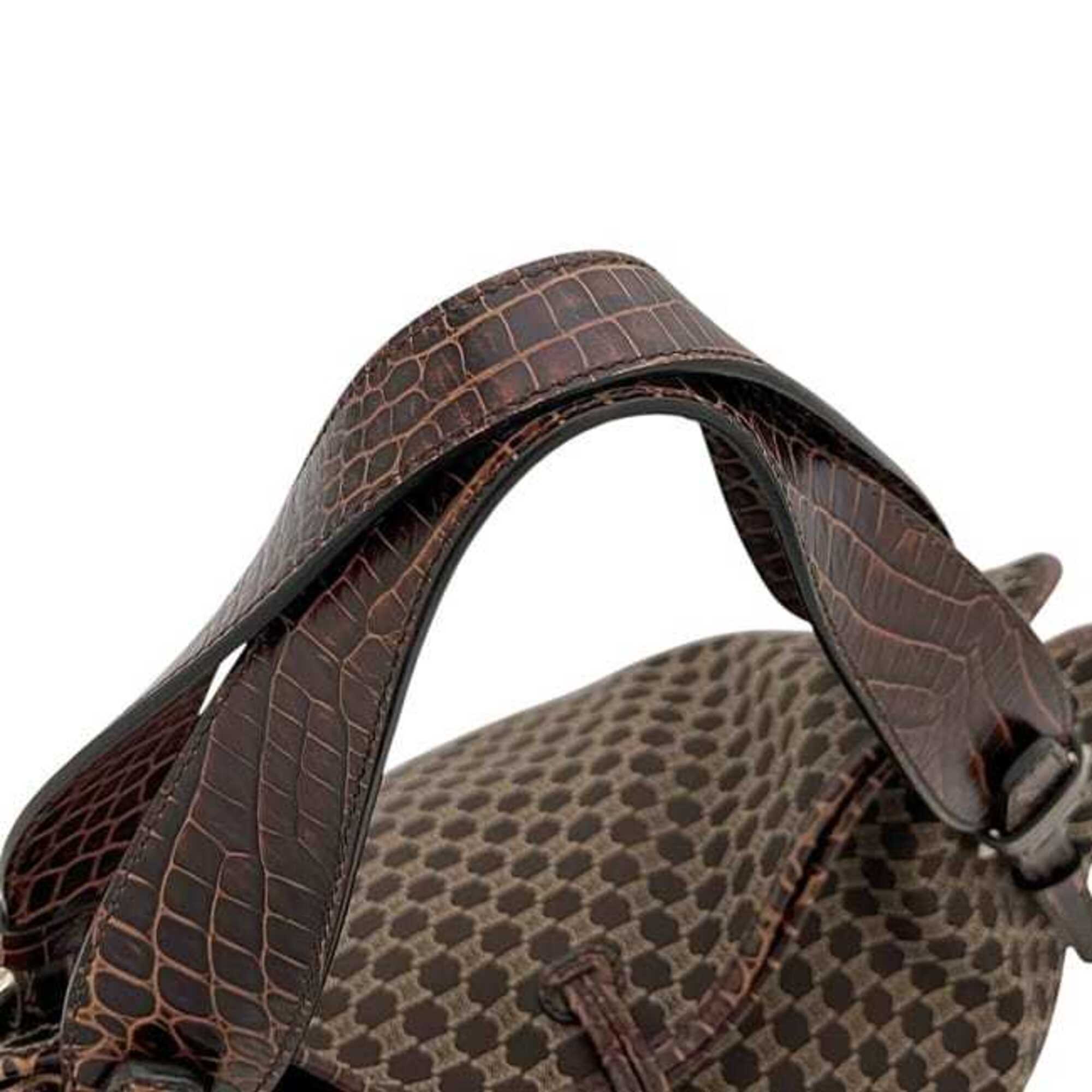 Celine Brown Canvas Leather Tote Bag (Pre-Owned)
