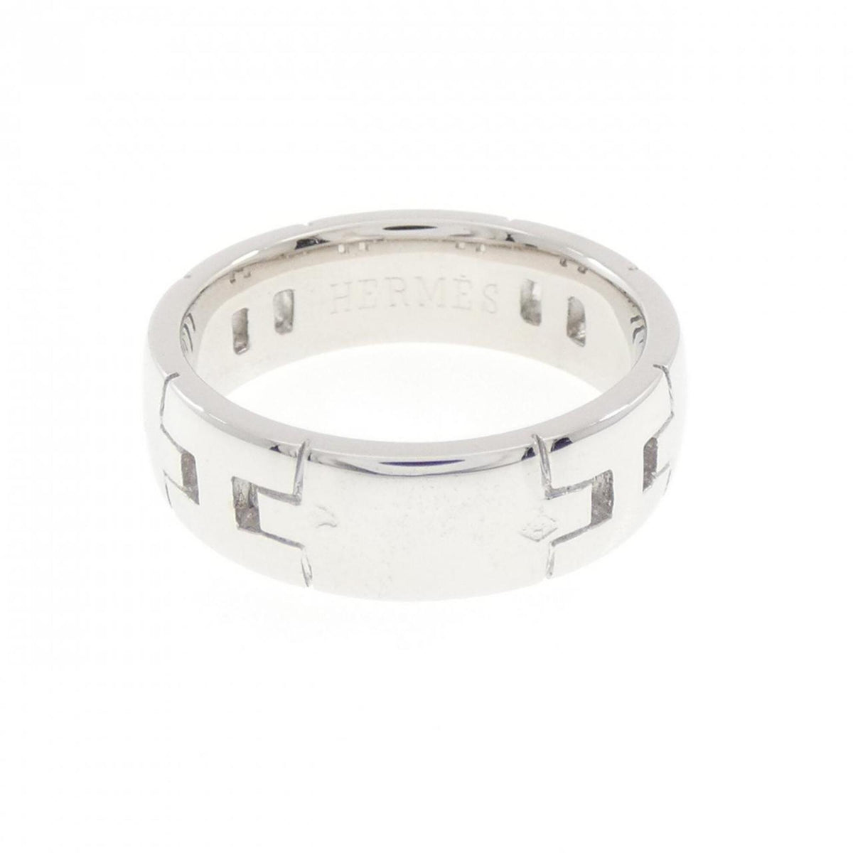 Hermes White Gold (18K) Band Ring (Pre-Owned)