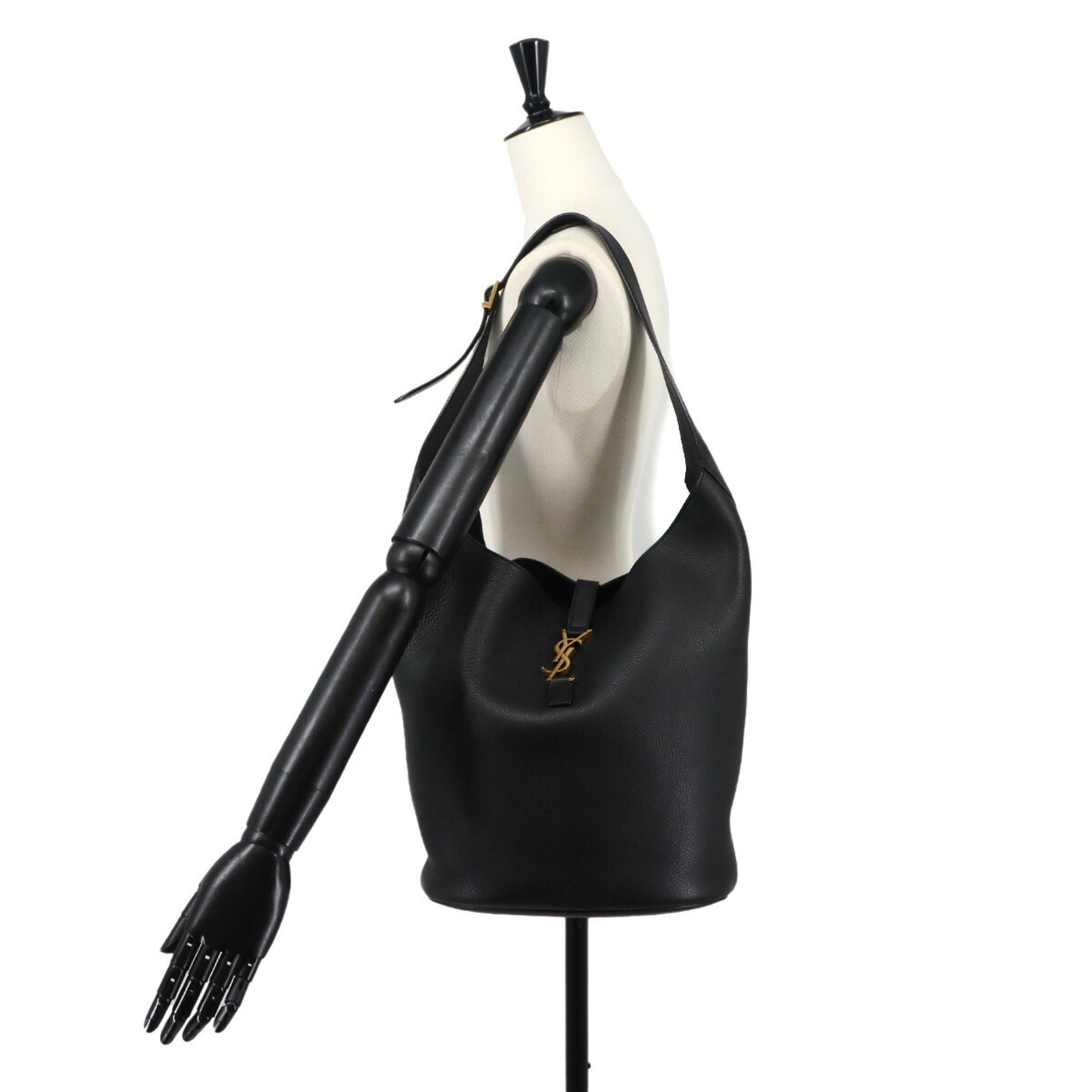 Saint Laurent Black Leather Handbag Shoulder Bag (Pre-Owned)